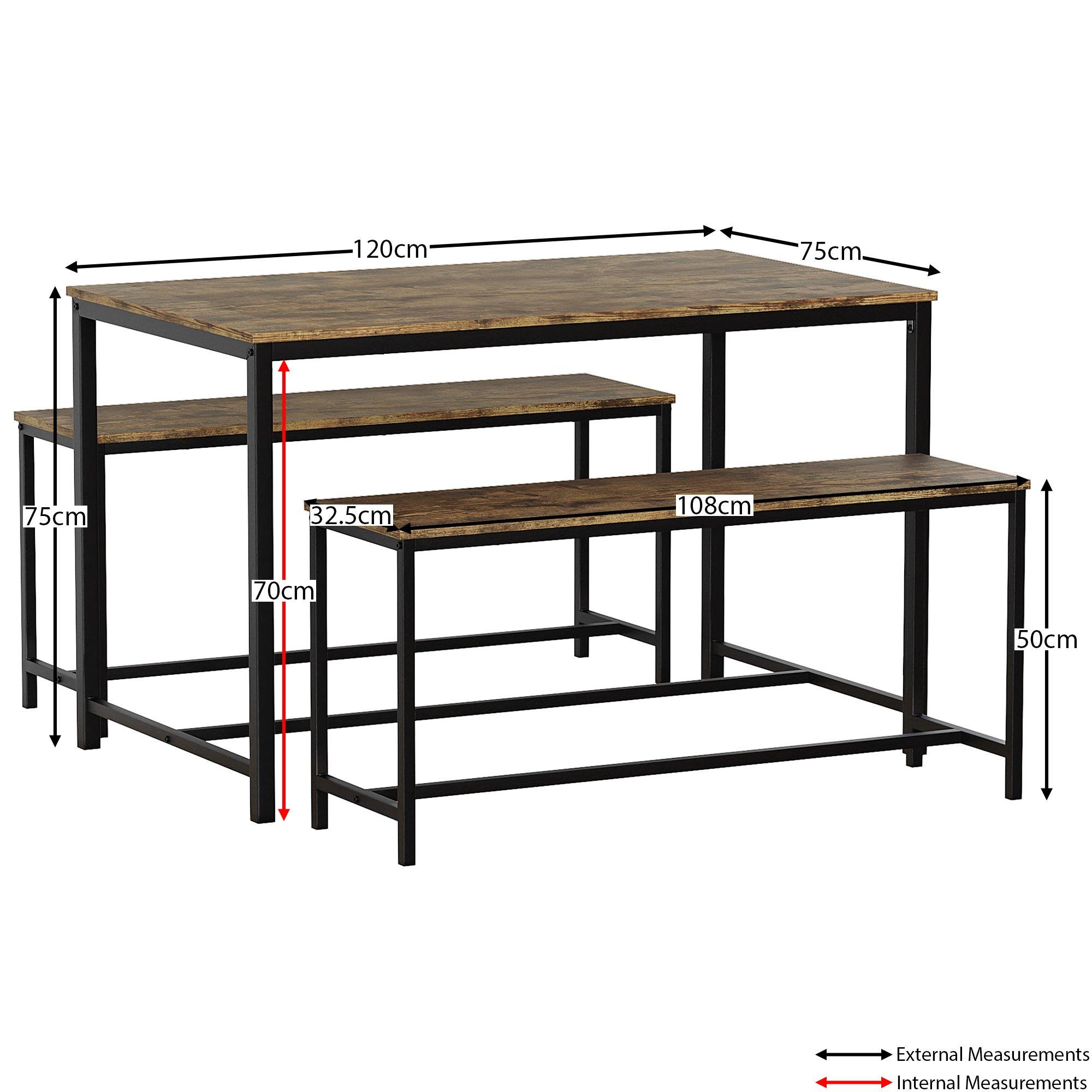 Dark Wood - Lassic - Vida Designs Brooklyn 4 Seater Dining Set - 2