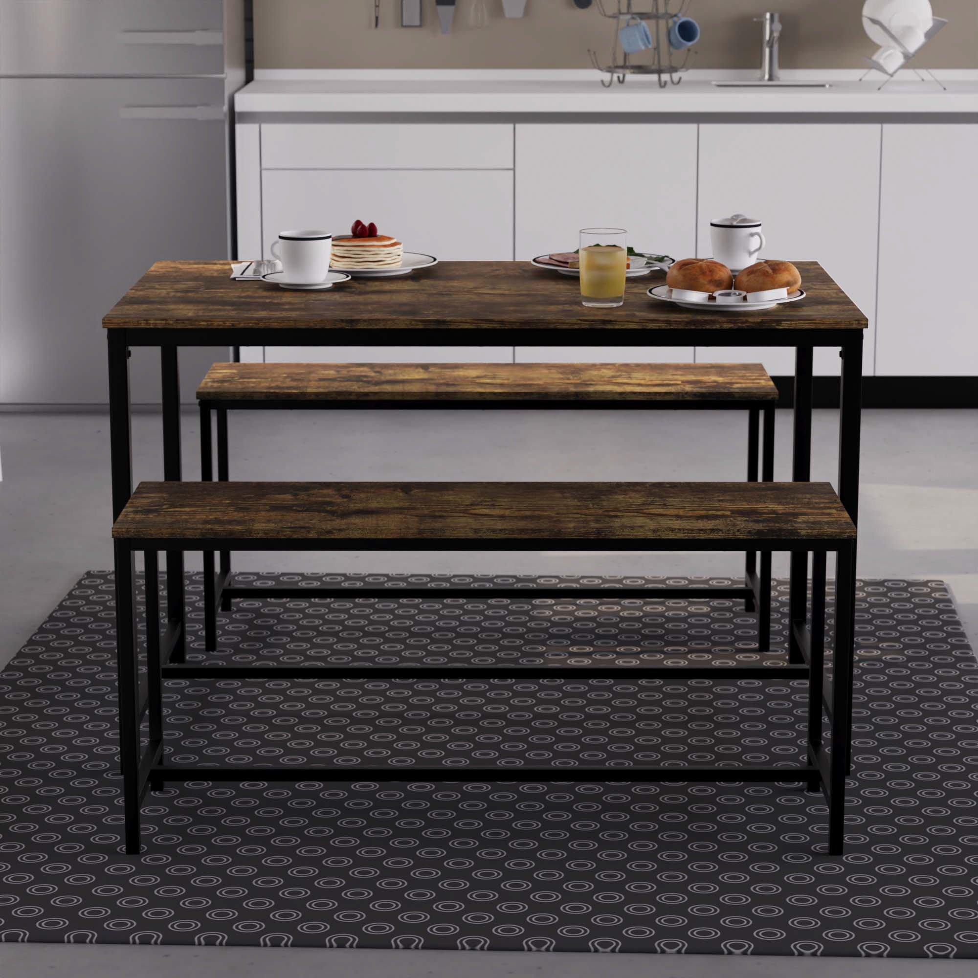 Dark Wood - Lassic - Vida Designs Brooklyn 4 Seater Dining Set - 3