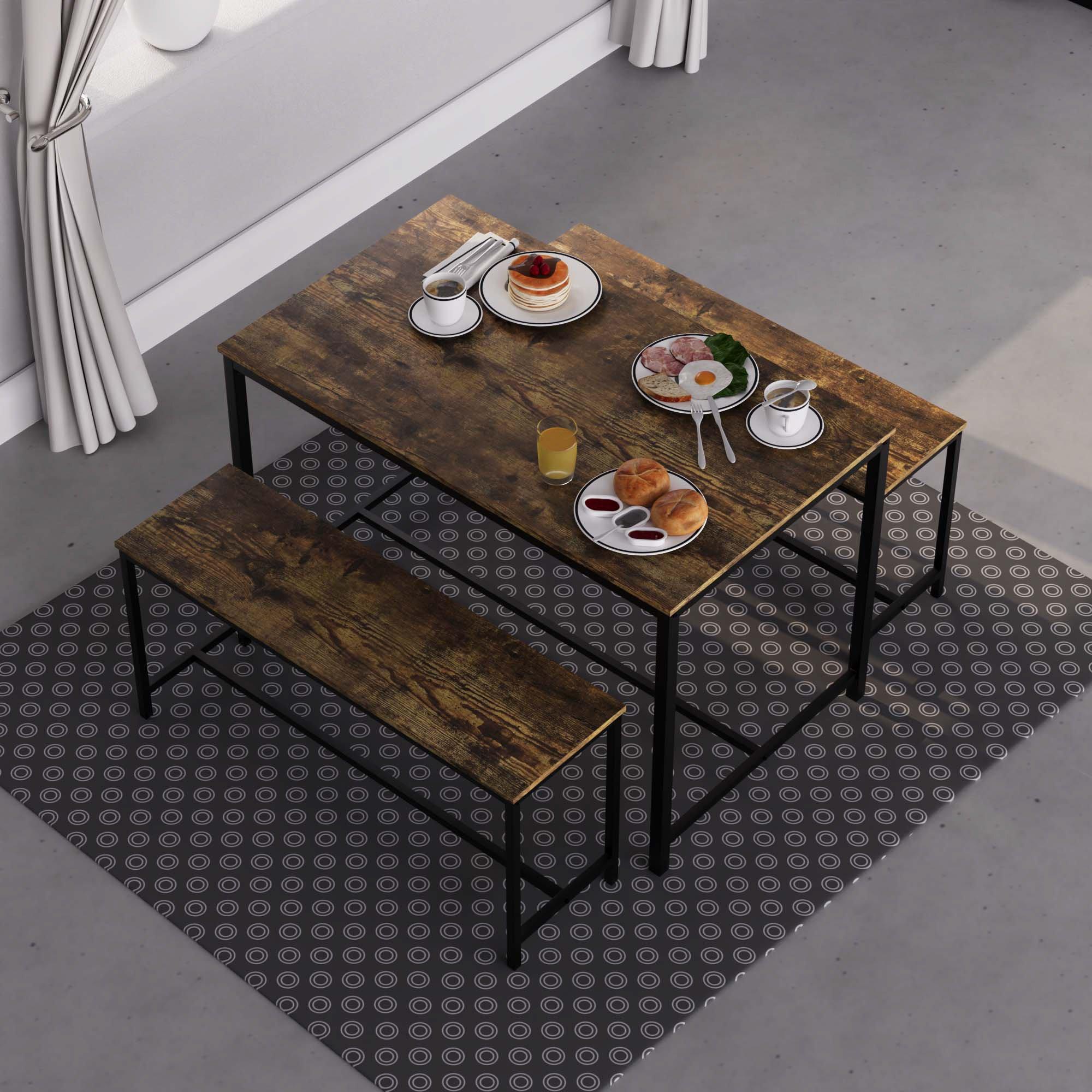 Dark Wood - Lassic - Vida Designs Brooklyn 4 Seater Dining Set - 4