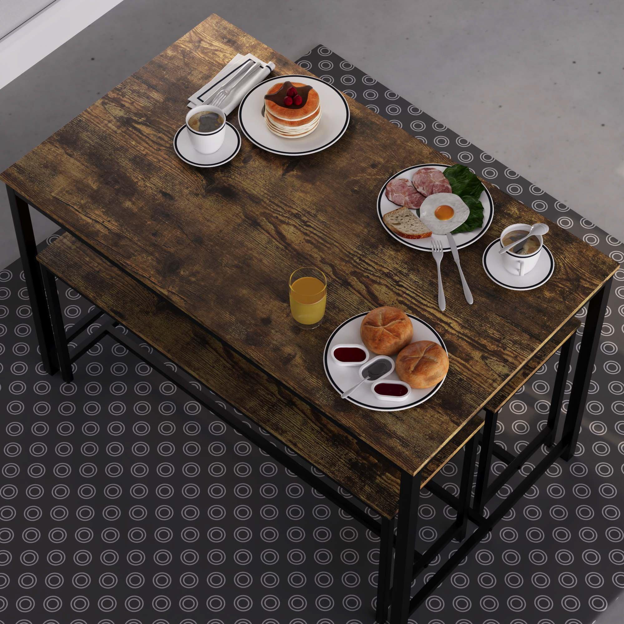 Dark Wood - Lassic - Vida Designs Brooklyn 4 Seater Dining Set - 6