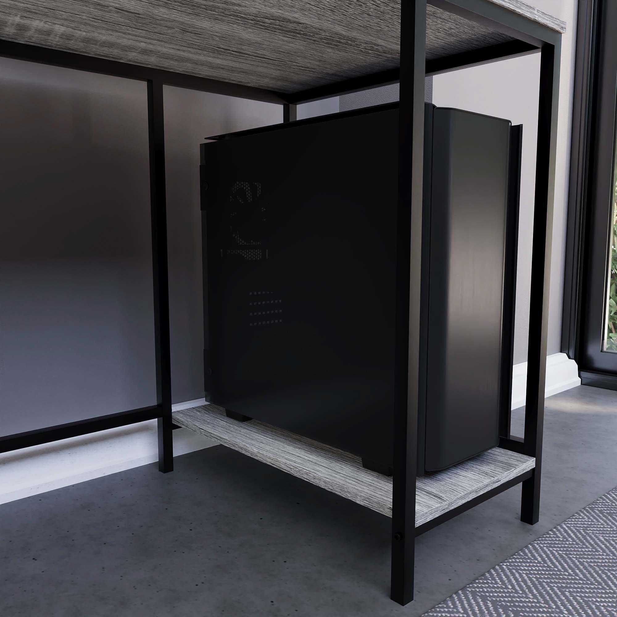 Grey - Lassic - Vida Designs Brooklyn Desk with 2 Shelves - 6