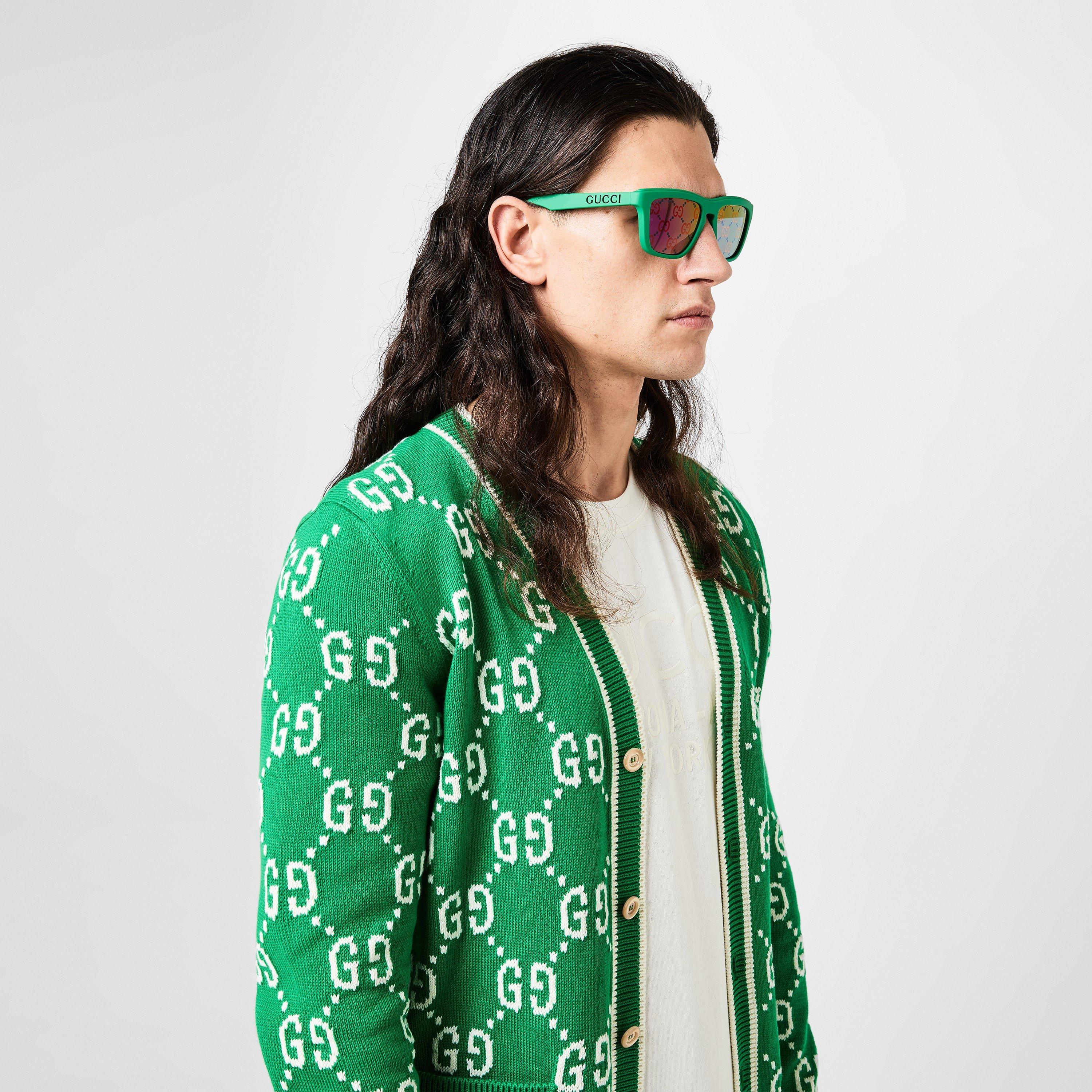 Green/Blue - Gucci - Men's Wayfarer Sunglasses - 2