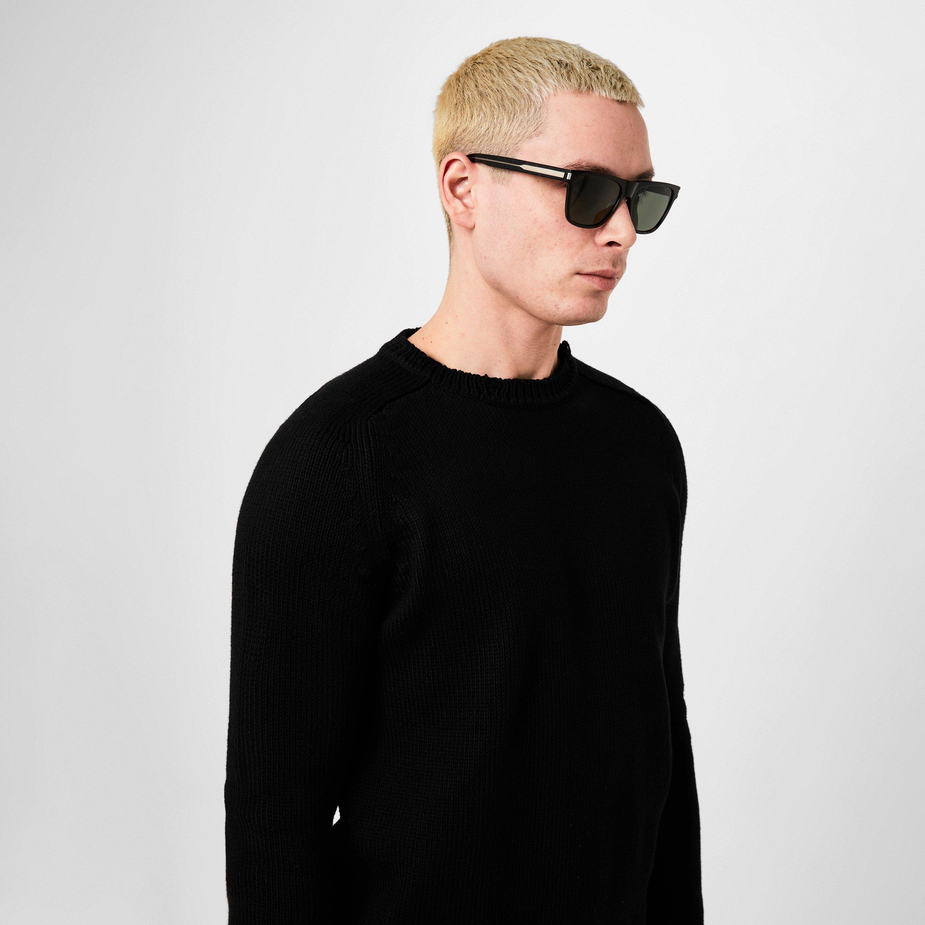 Brown/Grey - Saint Laurent - Metal Trimmed Sunglasses - 2