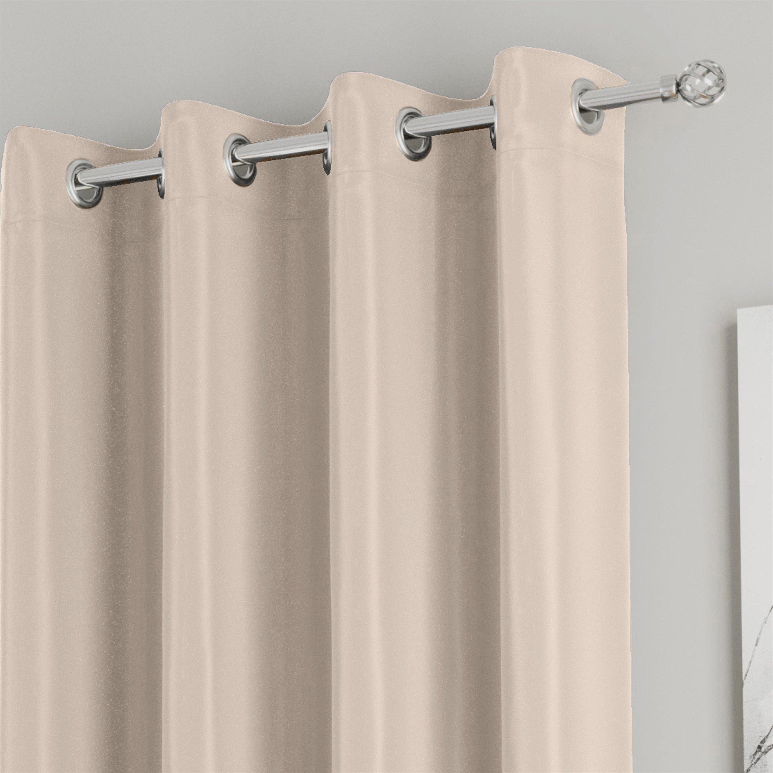 Natural - Enhanced Living - Plain Supersoft Thermal Blockout Door Curtain - 2