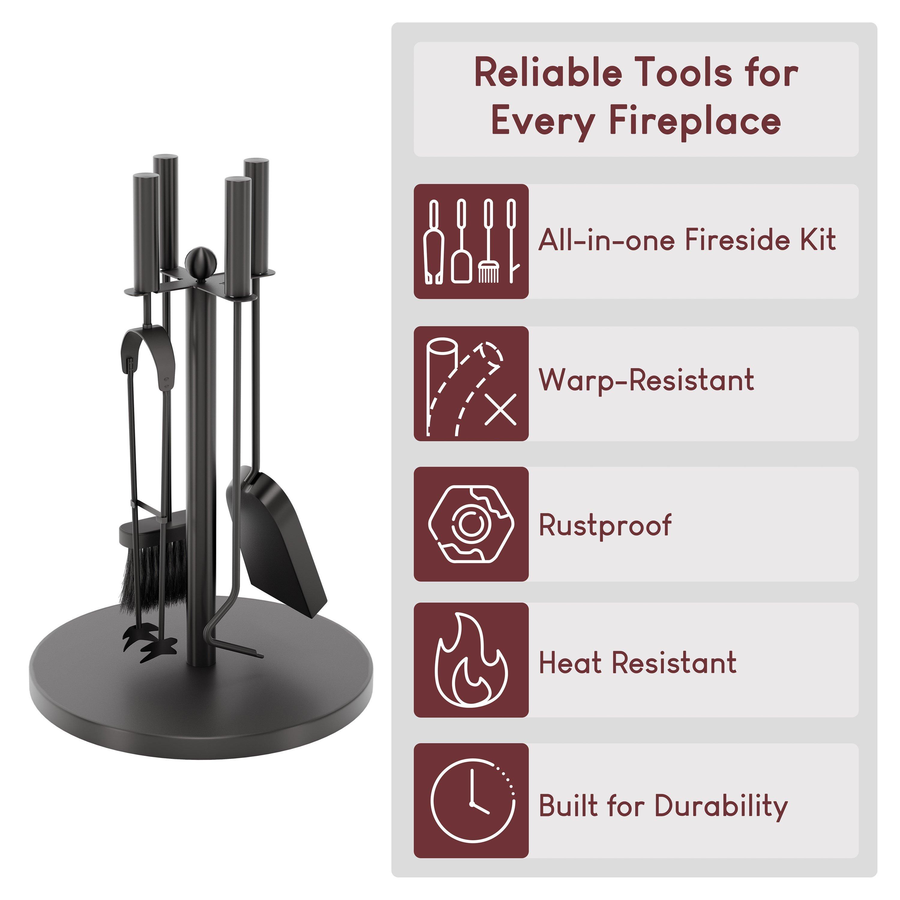 Black - Lassic - Fire Vida 5 Piece Warwick Companion Set - 4