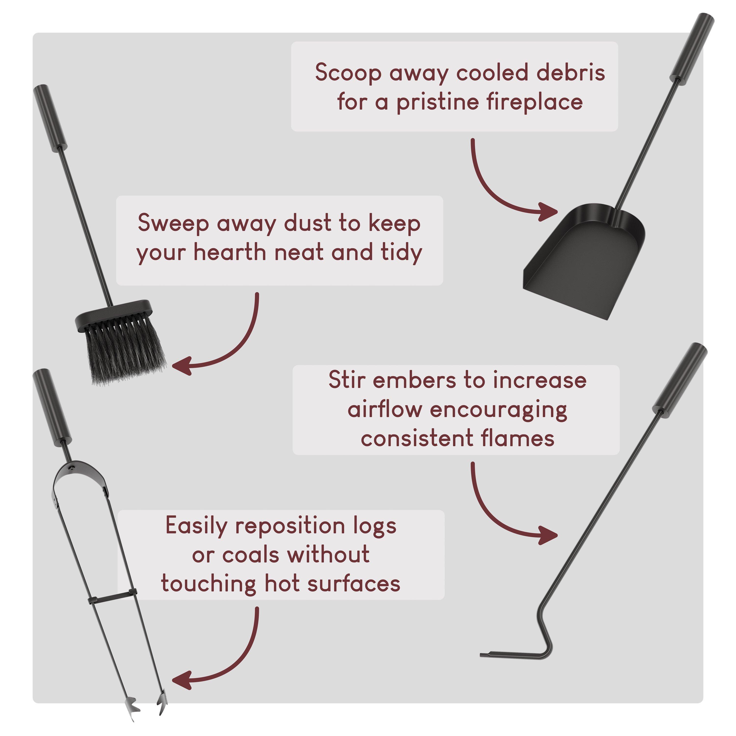 Black - Lassic - Fire Vida 5 Piece Warwick Companion Set - 5