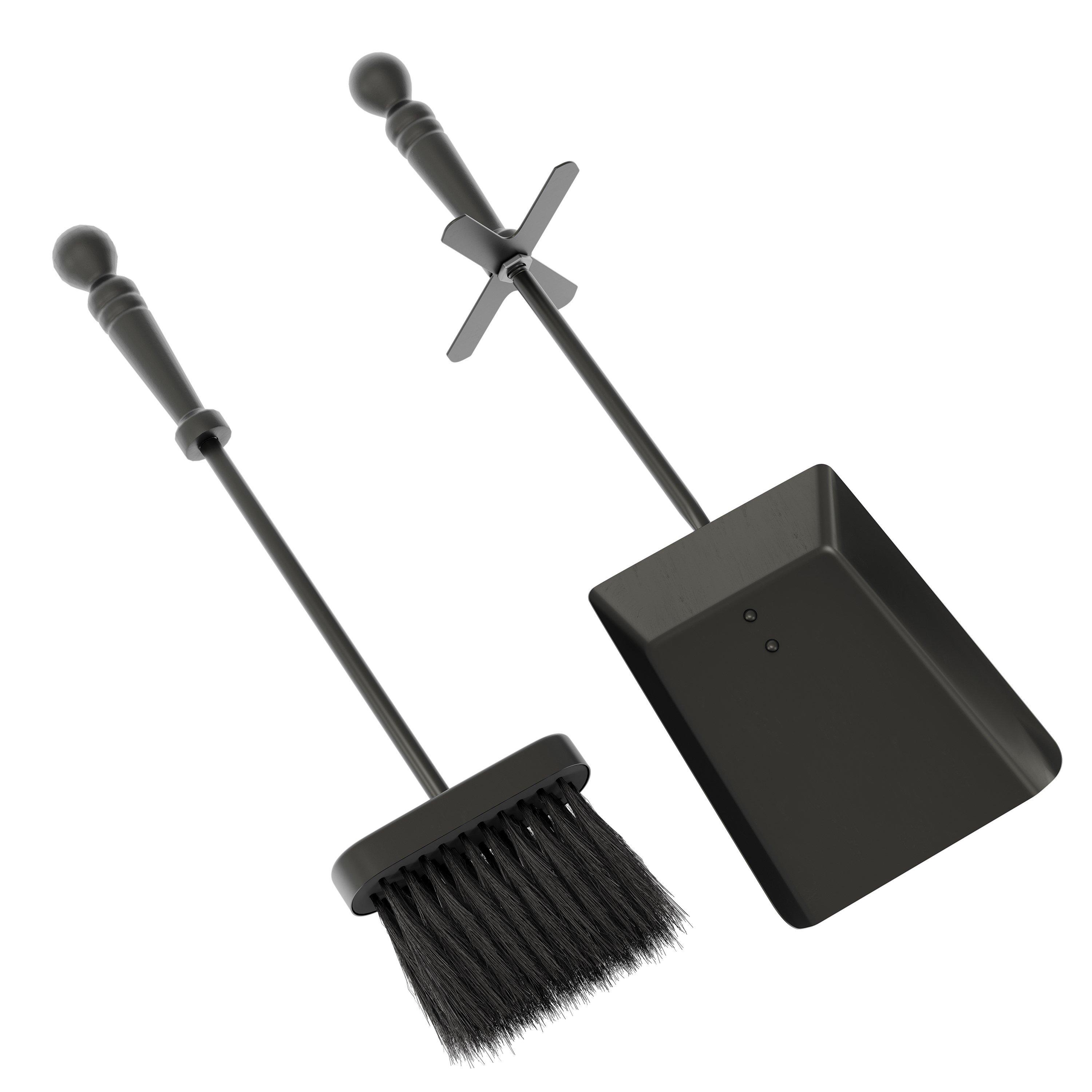 Black - Lassic - Fire Vida Hearth Shovel And Brush Set - 9