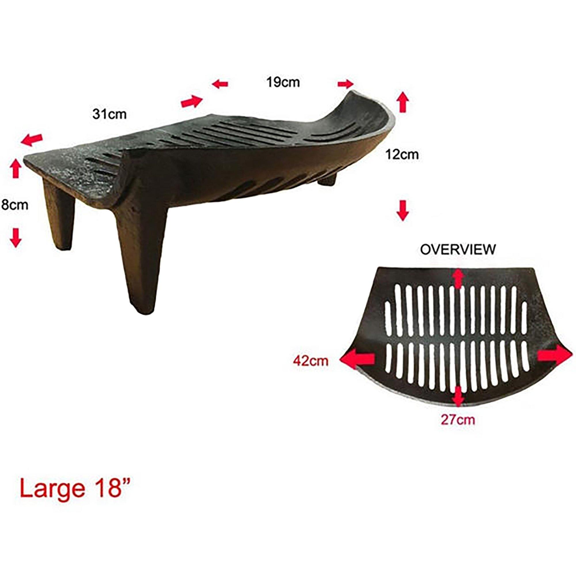 Black - Lassic - Fire Vida Cast Iron Fire Grate Large - 2