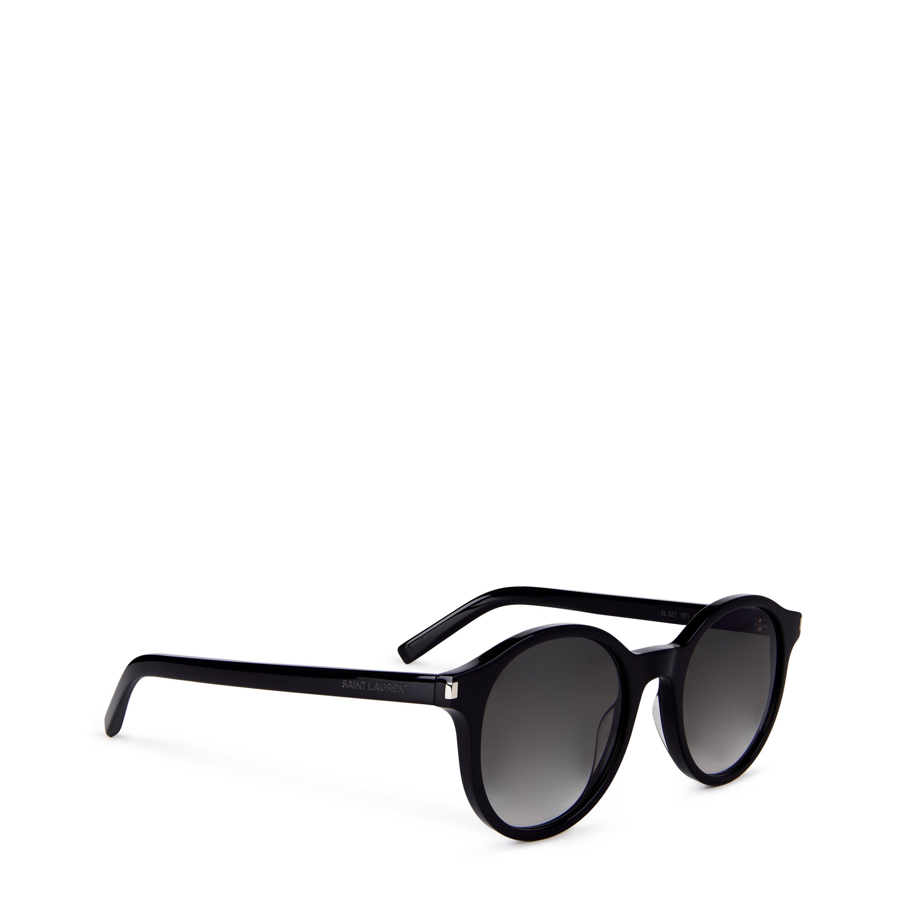 Black/Grey - Saint Laurent - Round Frame Sunglasses - 5