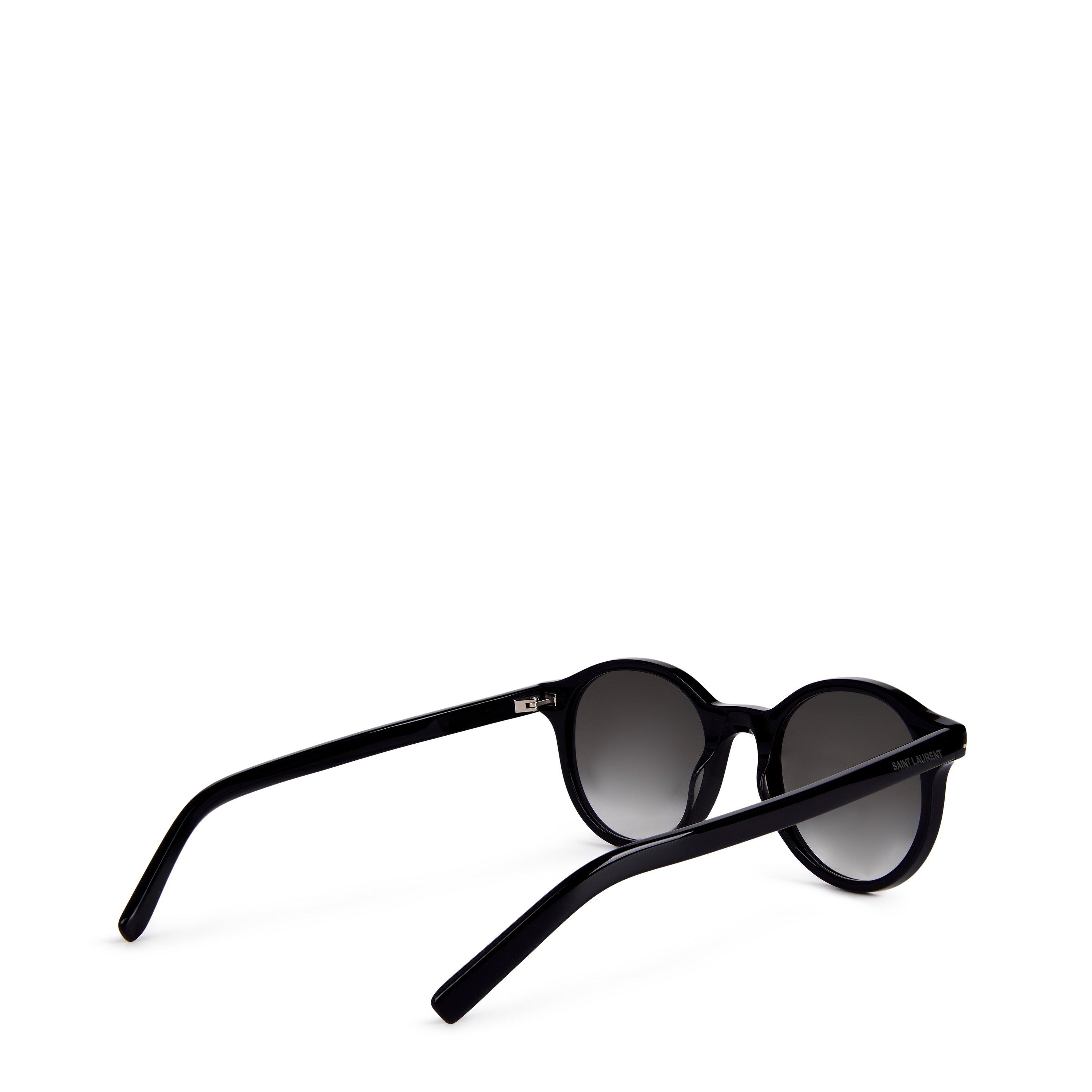 Black/Grey - Saint Laurent - Round Frame Sunglasses - 6
