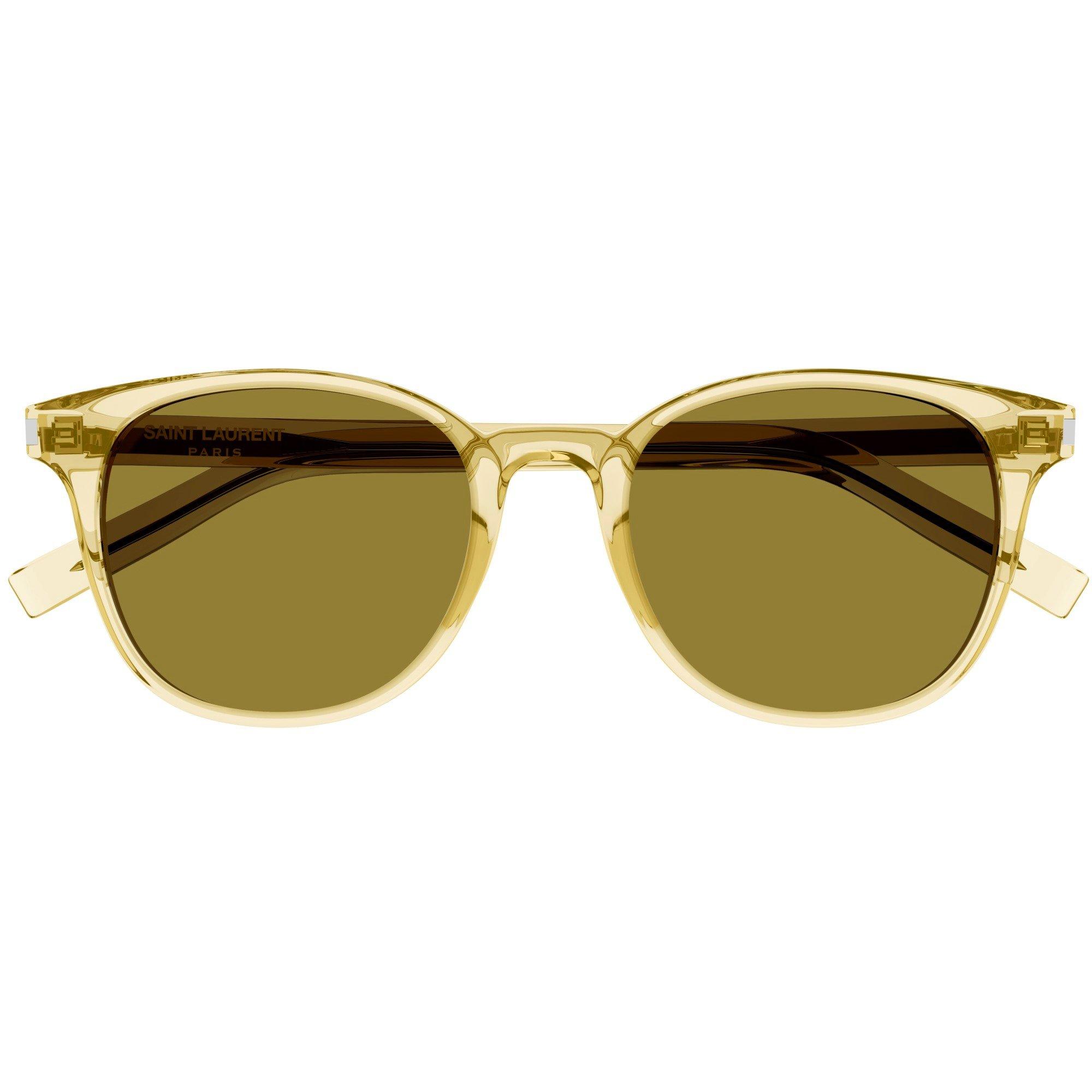 Yellow/Green - Saint Laurent - Men's YSL Zoe Round Sunglasses - 4