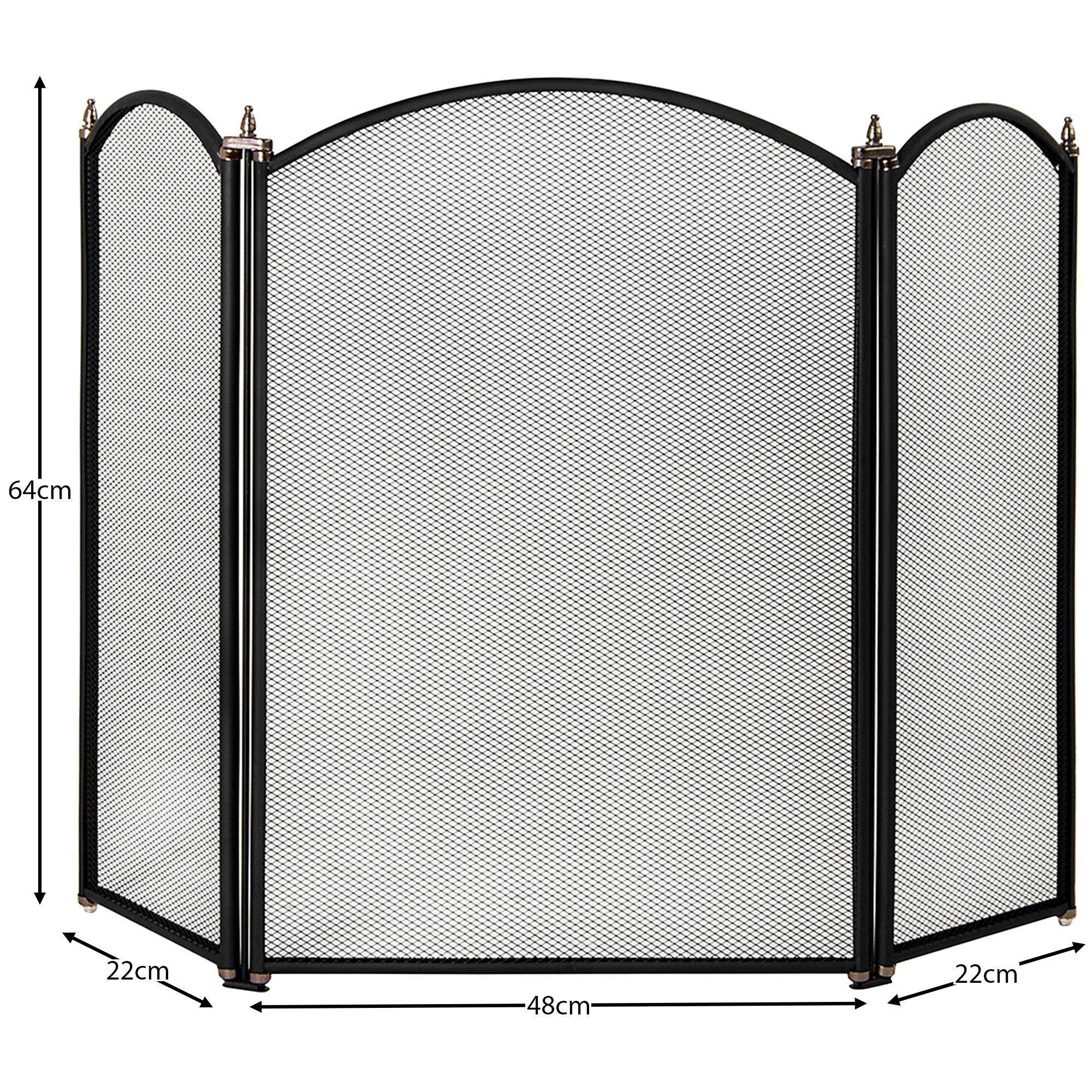 Black - Lassic - Fire Vida Selby 3 Panel Fire Guard - 2