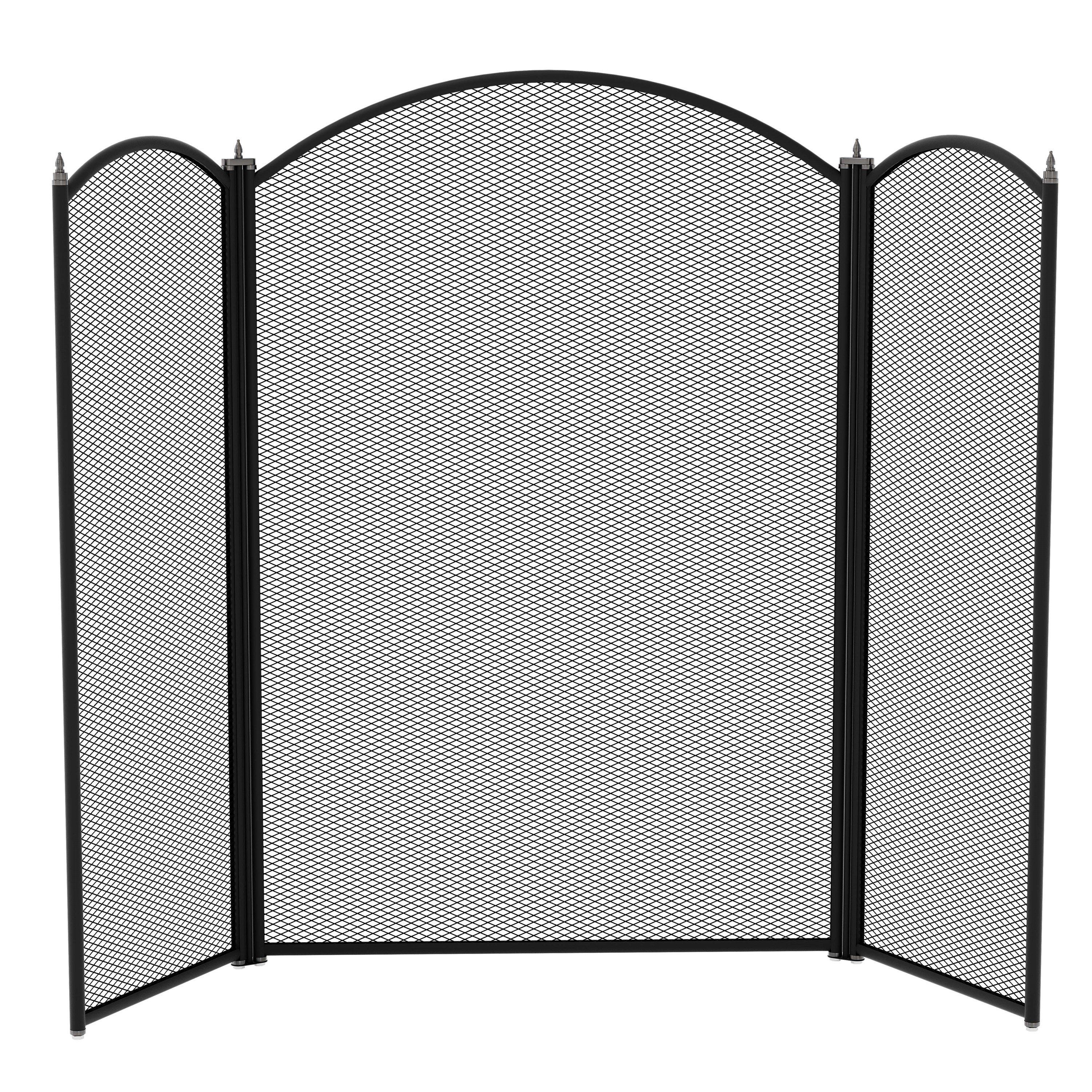 Black - Lassic - Fire Vida Selby 3 Panel Fire Guard - 8