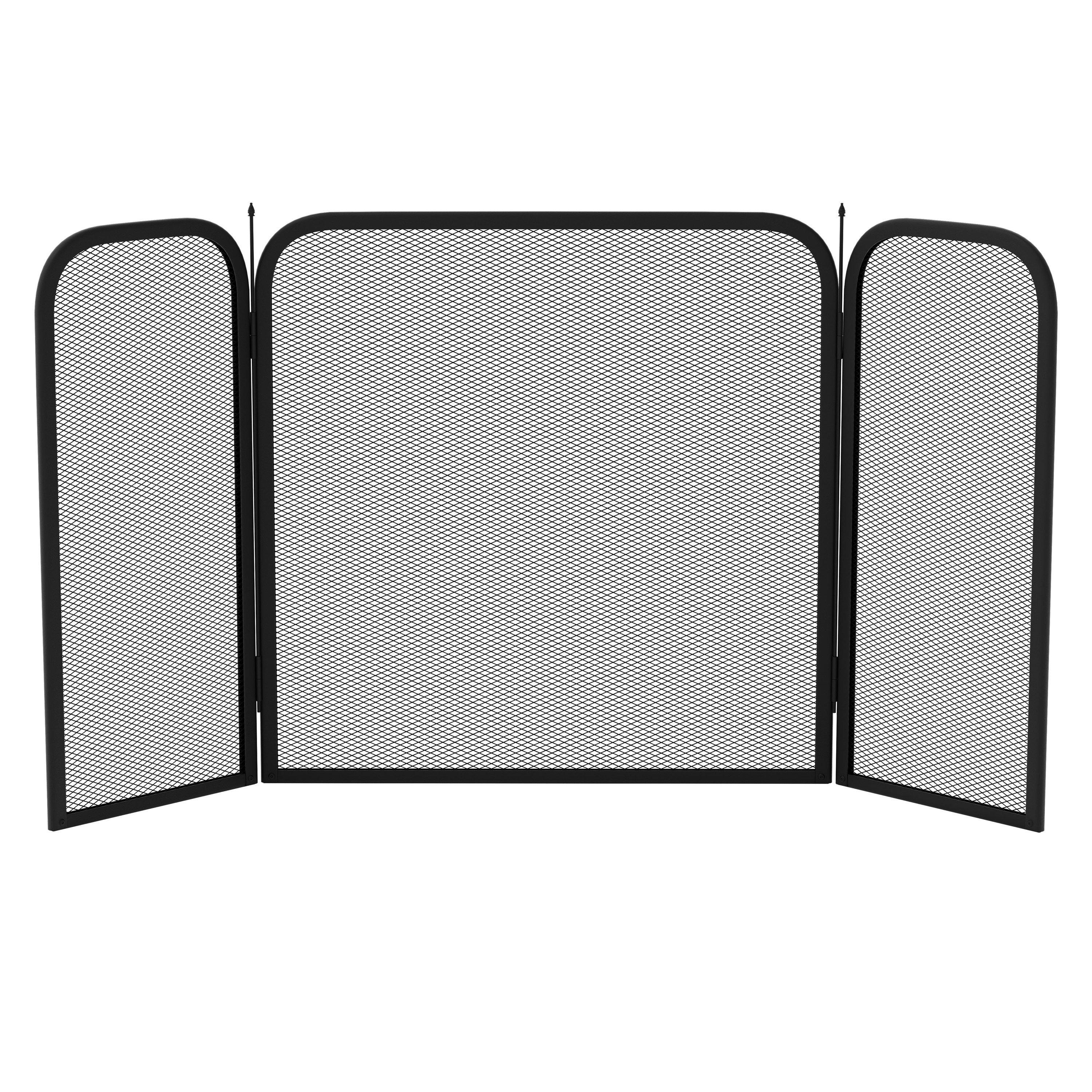 Black - Lassic - Fire Vida Roxby 3 Panel Fire Guard - 9