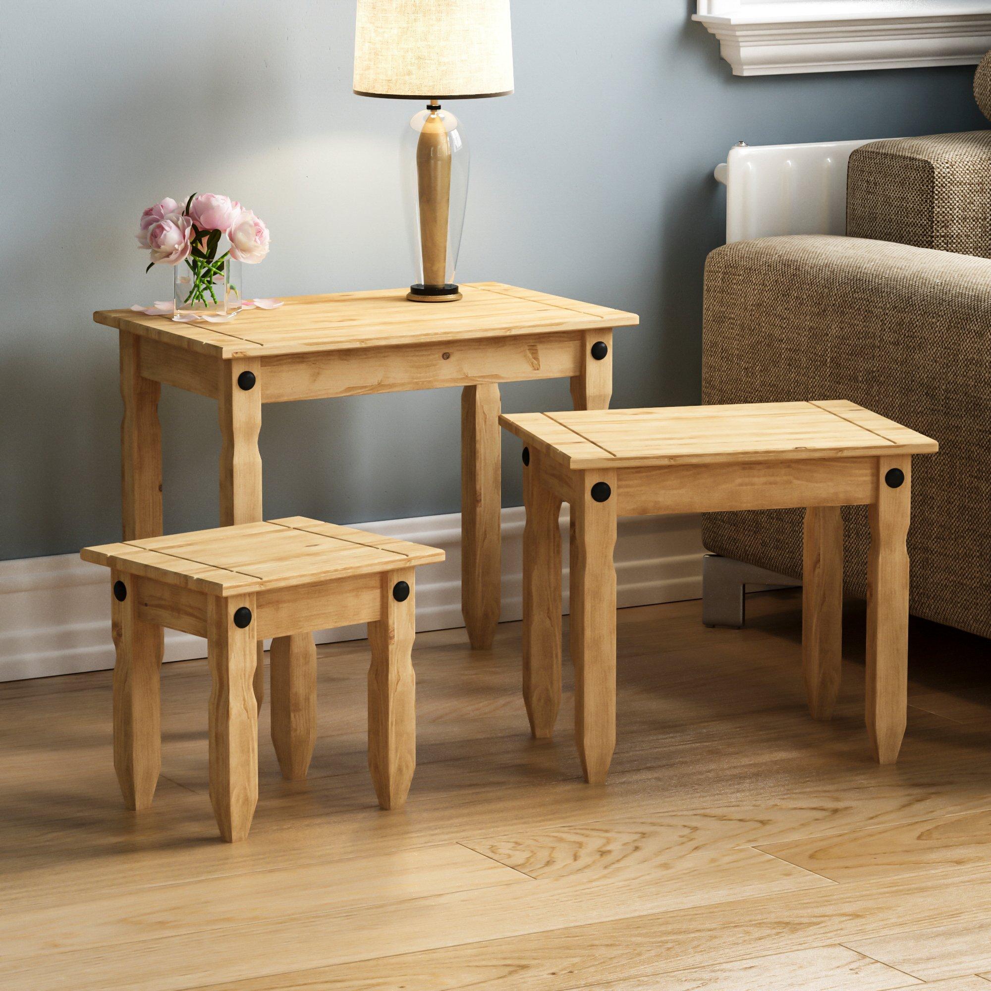 Lassic  Vida Designs Corona Nest Of Tables - Pine  of 3