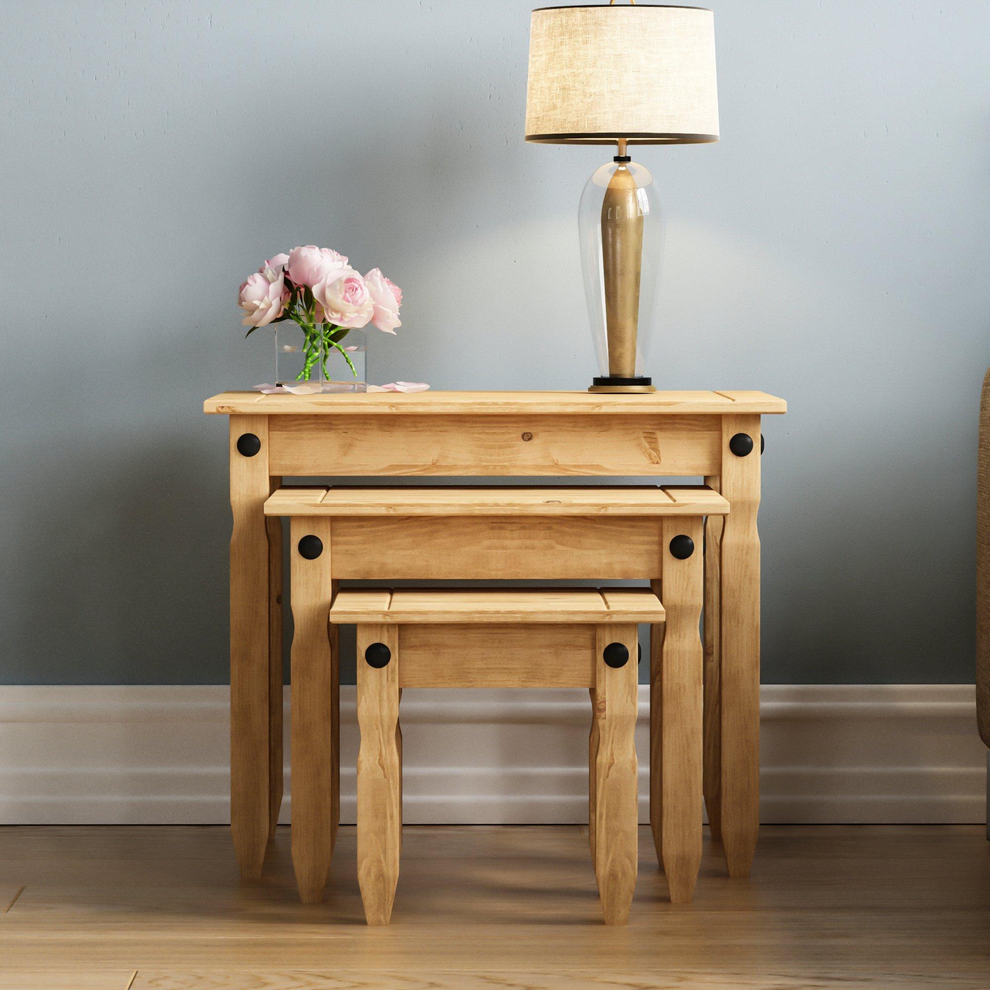 Pine - Lassic - Vida Designs Corona Nest Of Tables - 3