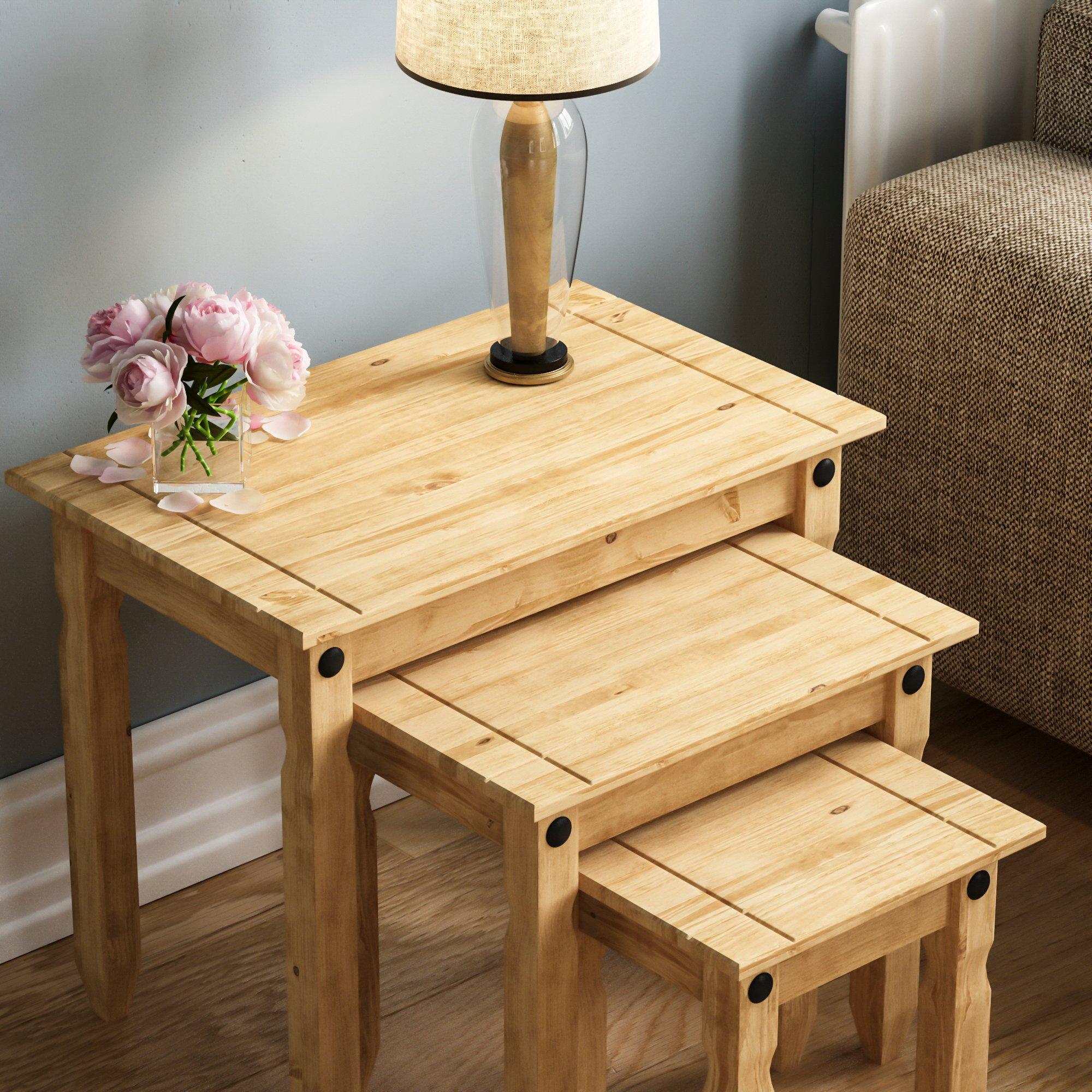 Pine - Lassic - Vida Designs Corona Nest Of Tables - 5