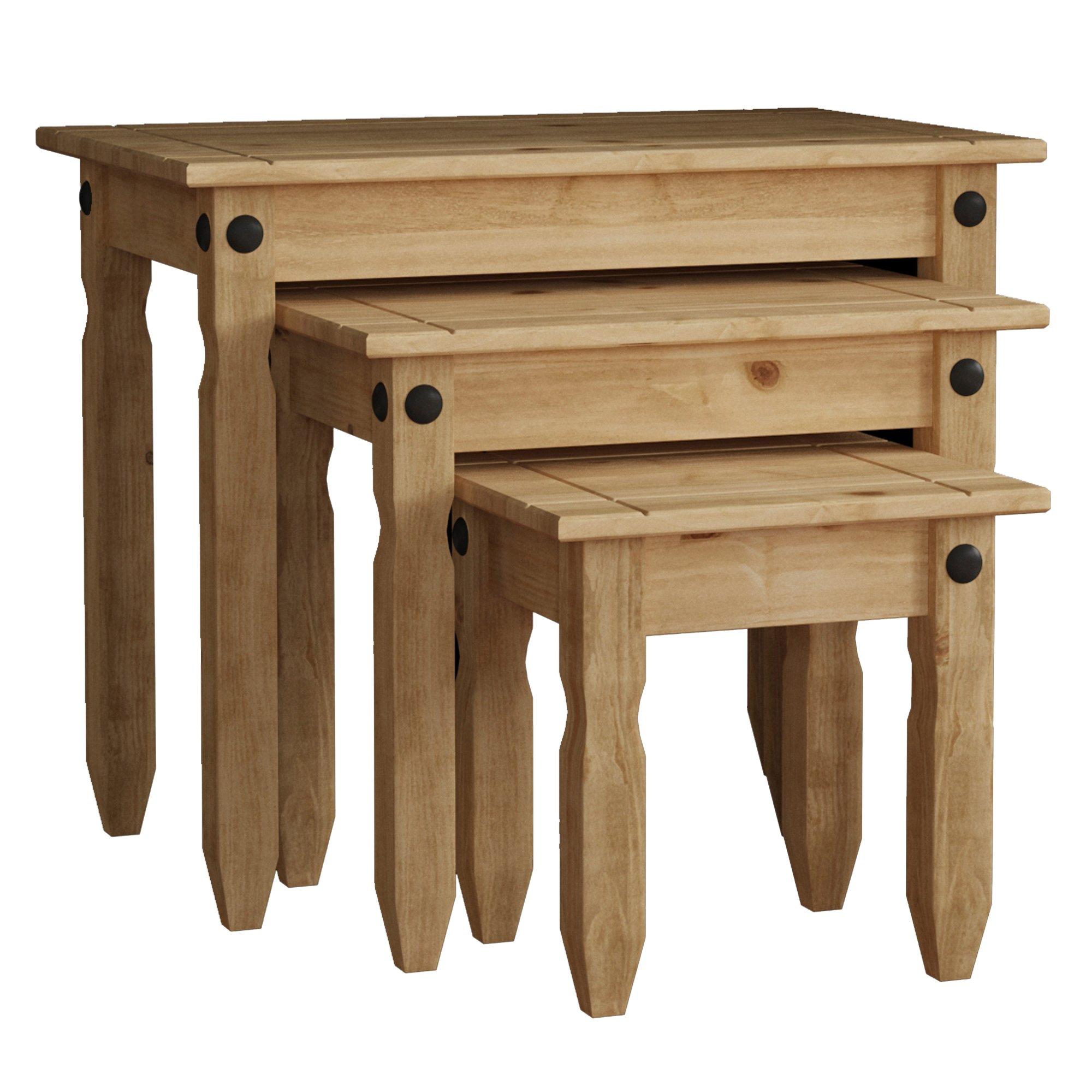 Pine - Lassic - Vida Designs Corona Nest Of Tables - 7