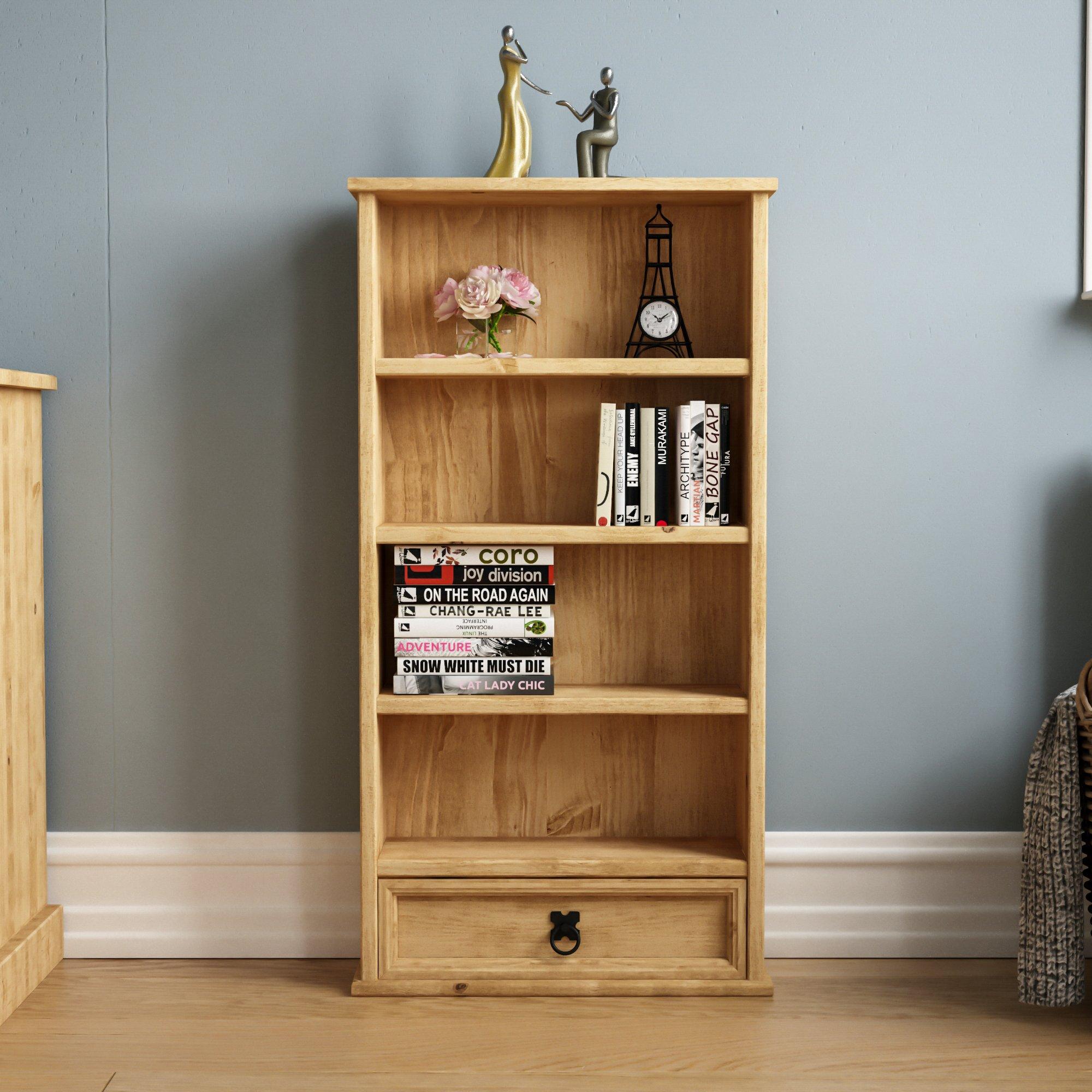 Pine - Lassic - Vida Designs Corona 1 Drawer DVD Rack - 3