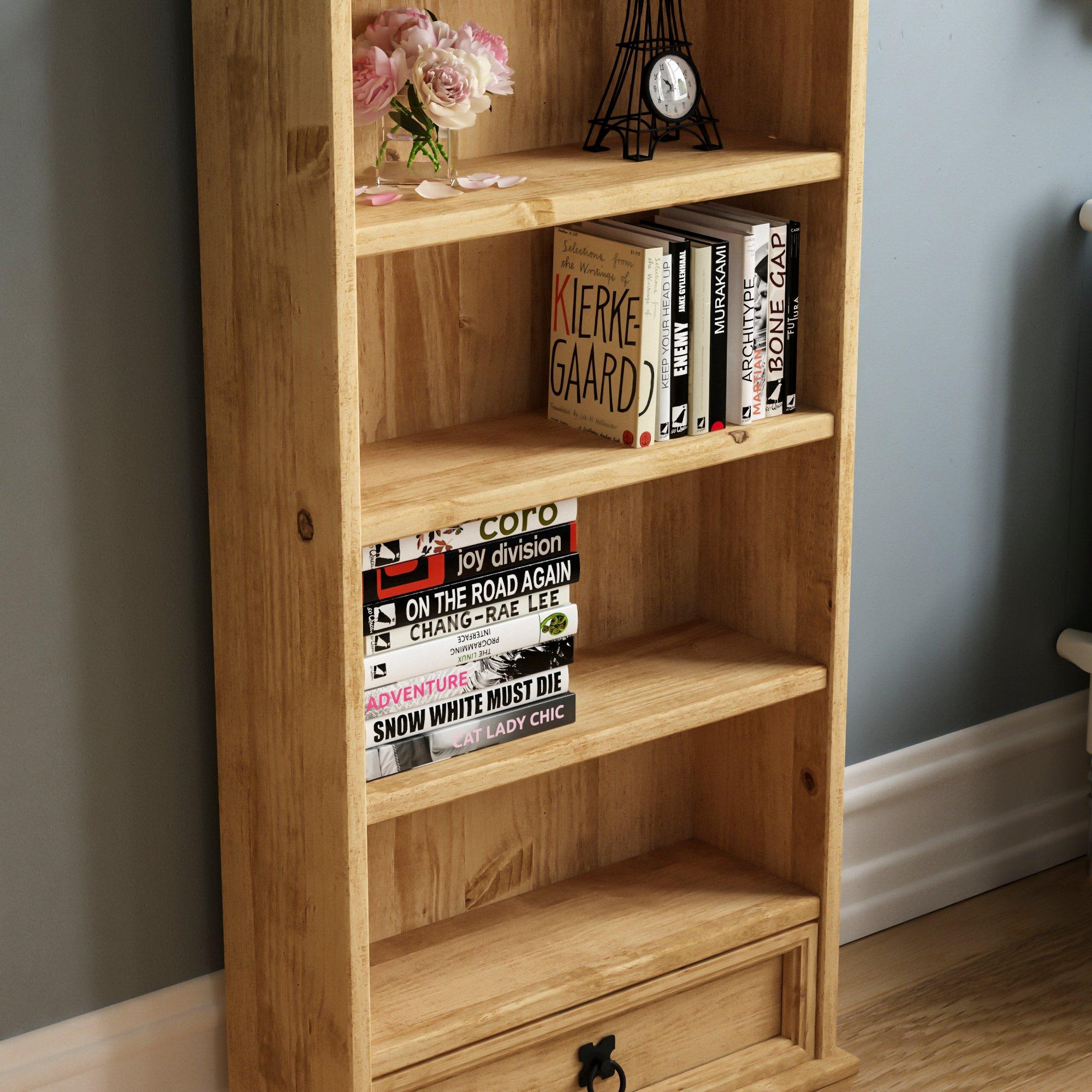 Pine - Lassic - Vida Designs Corona 1 Drawer DVD Rack - 5