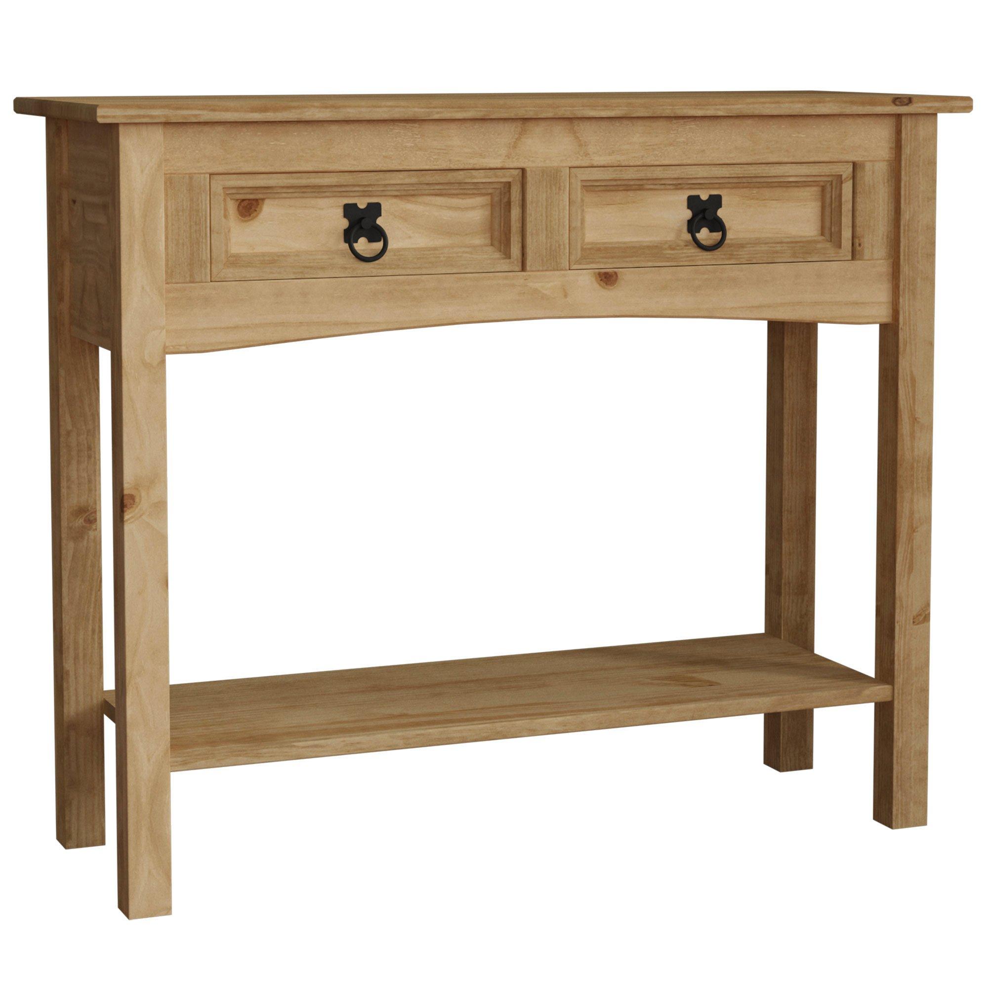 Pine - Lassic - Vida Designs Corona 2 Drawer Console Table - 8