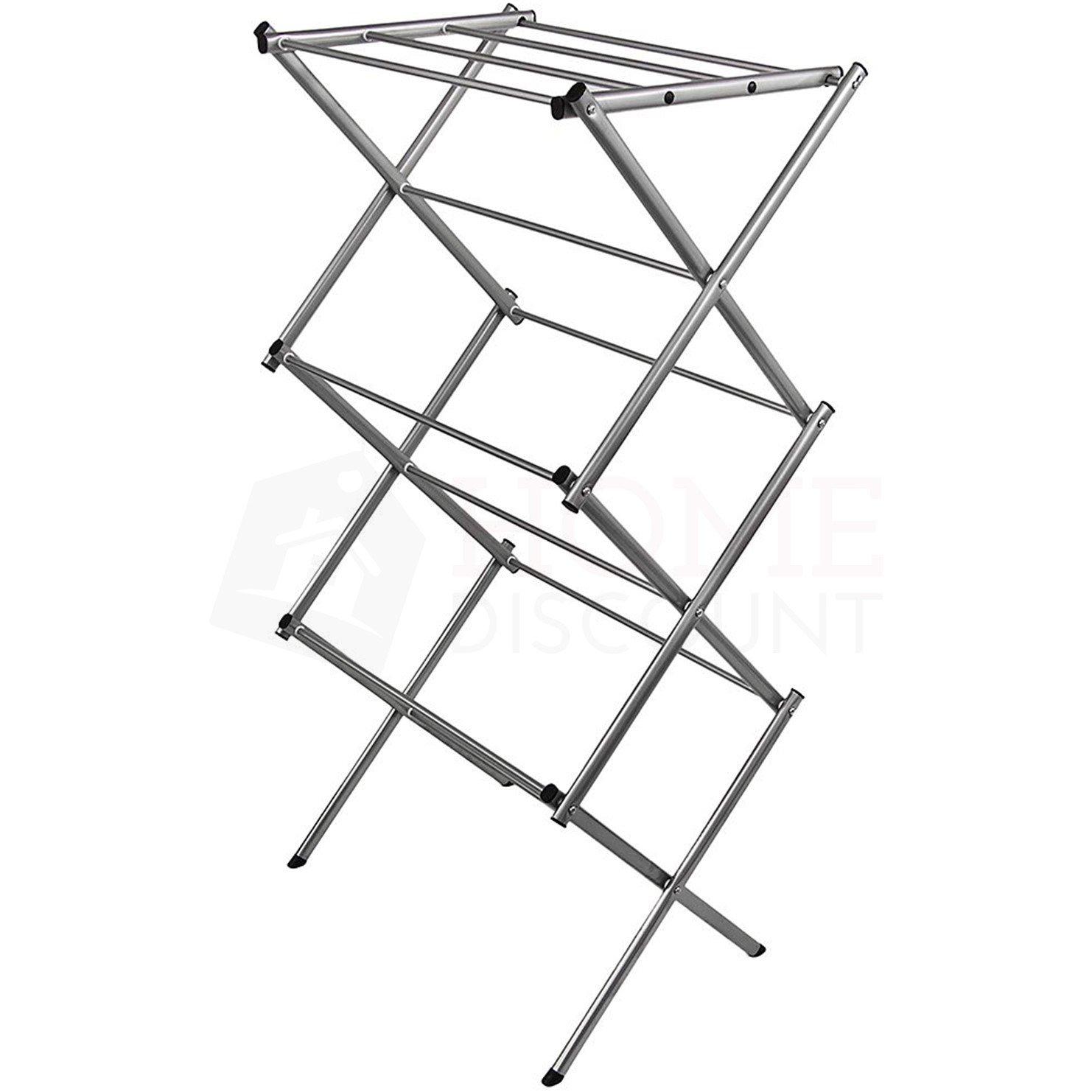 Metal - Lassic - Home Vida 3 Tier Metal Clothes Airer - 9