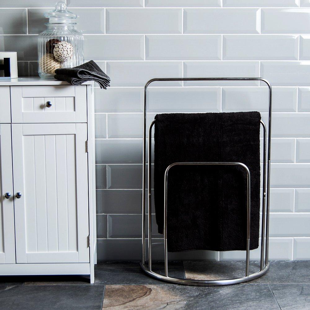 Stainless Steel - Lassic - Bath Vida 3 Tier Towel Stand Curved - 3