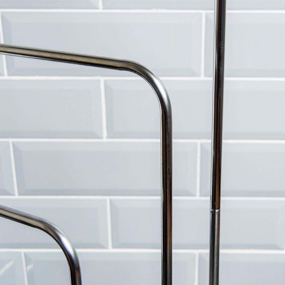 Stainless Steel - Lassic - Bath Vida 3 Tier Towel Stand Curved - 6