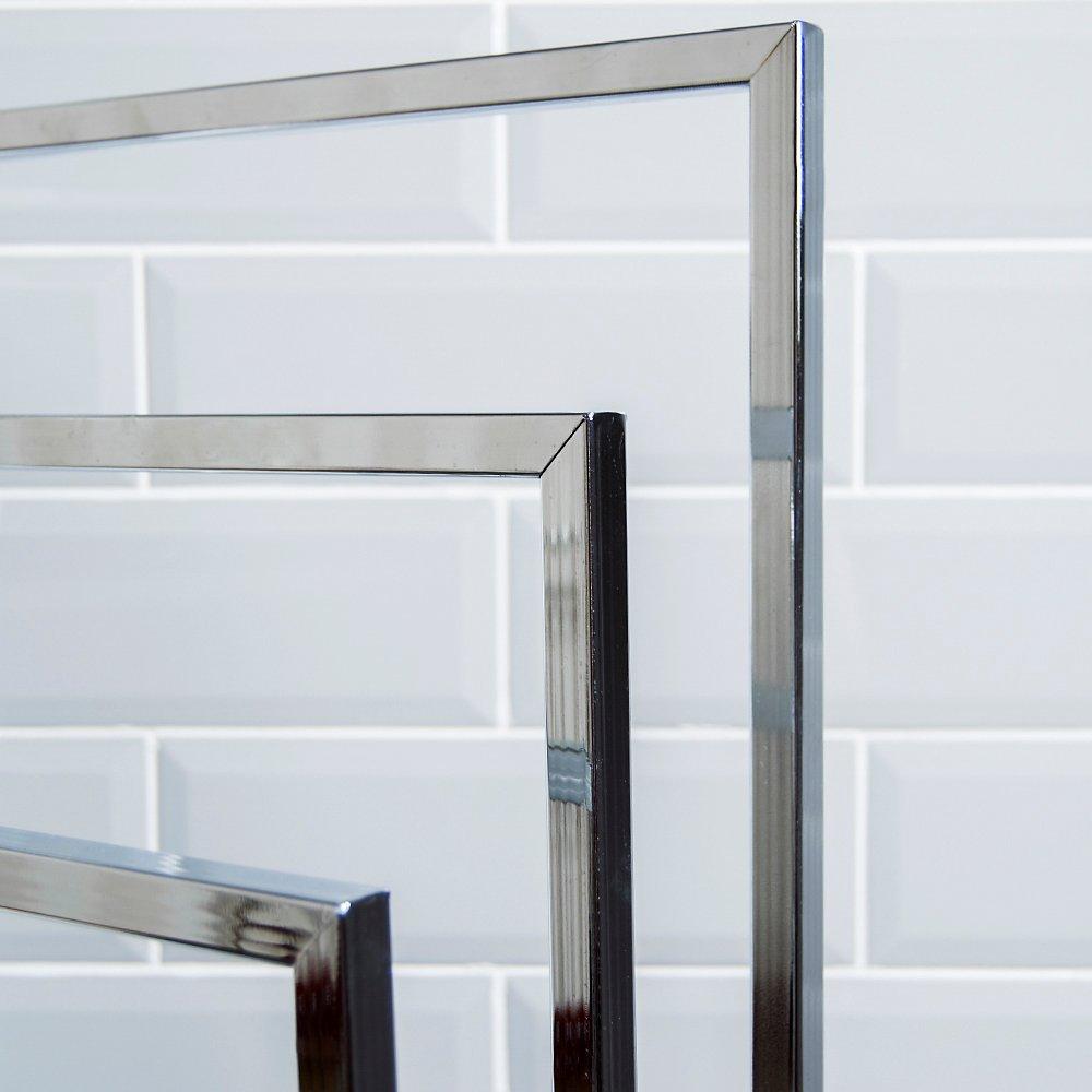 Stainless Steel - Lassic - Bath Vida 3 Tier Towel Stand Square - 5