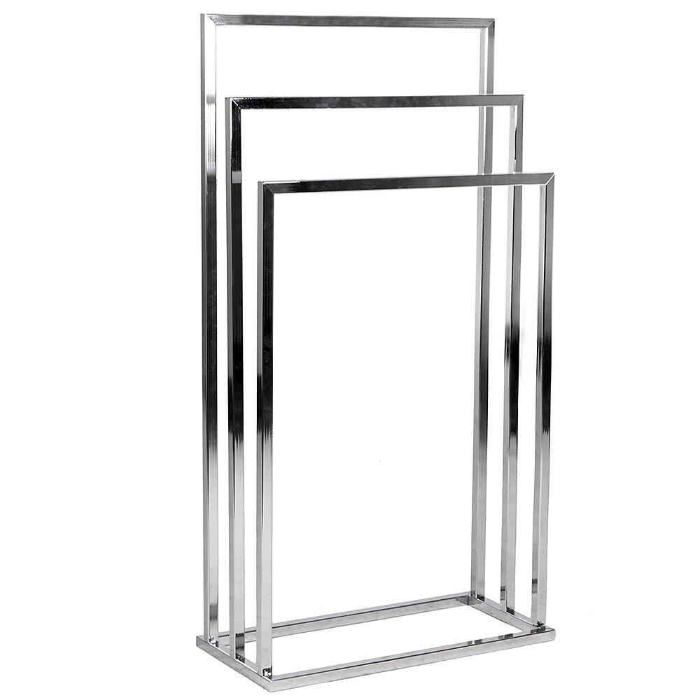 Stainless Steel - Lassic - Bath Vida 3 Tier Towel Stand Square - 7