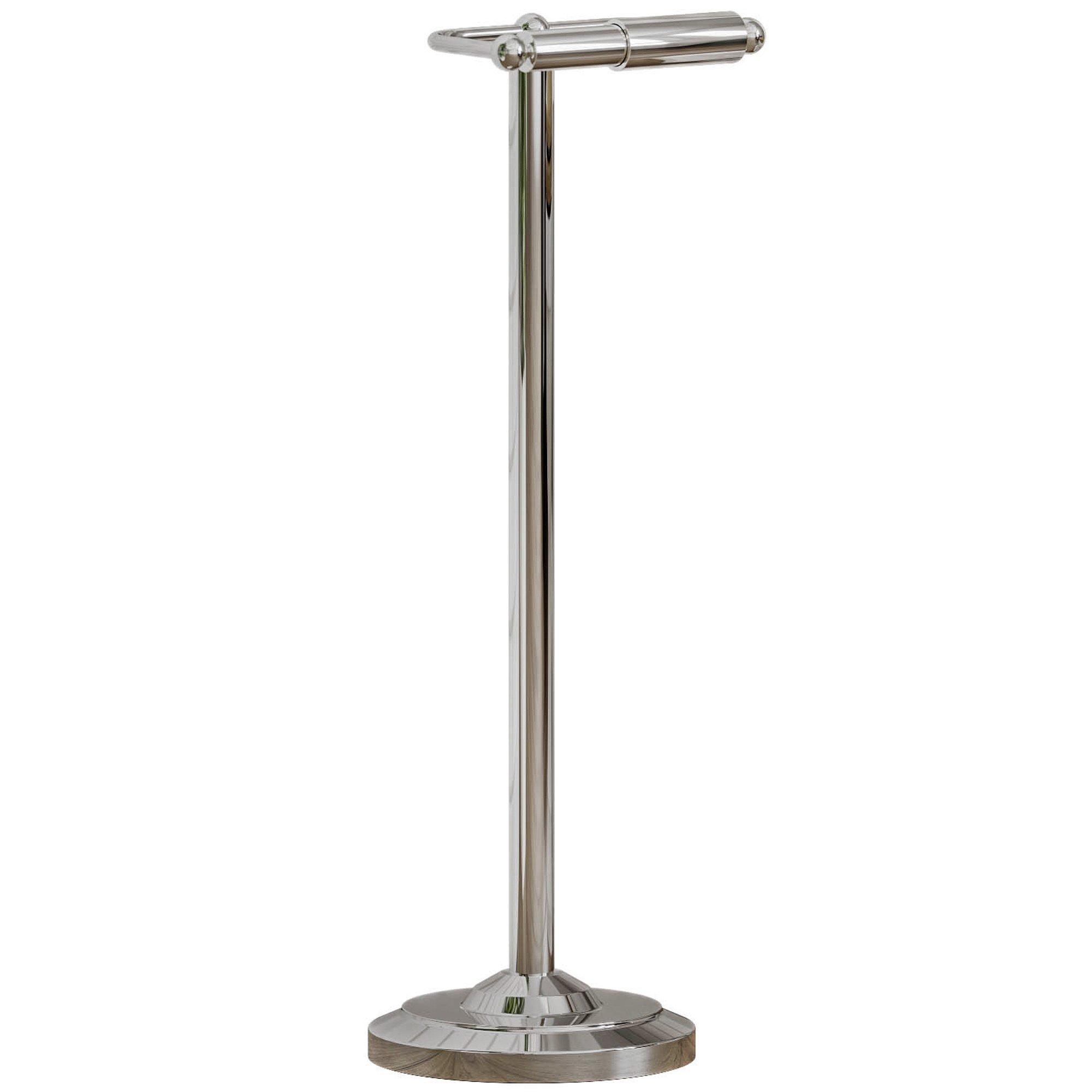 Chrome - Lassic - Bath Vida Floor Standing Toilet Roll Holder - 7