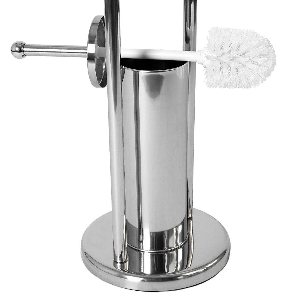 Stainless Steel - Lassic - Bath Vida Toilet Brush And Paper Holder With Round - 5