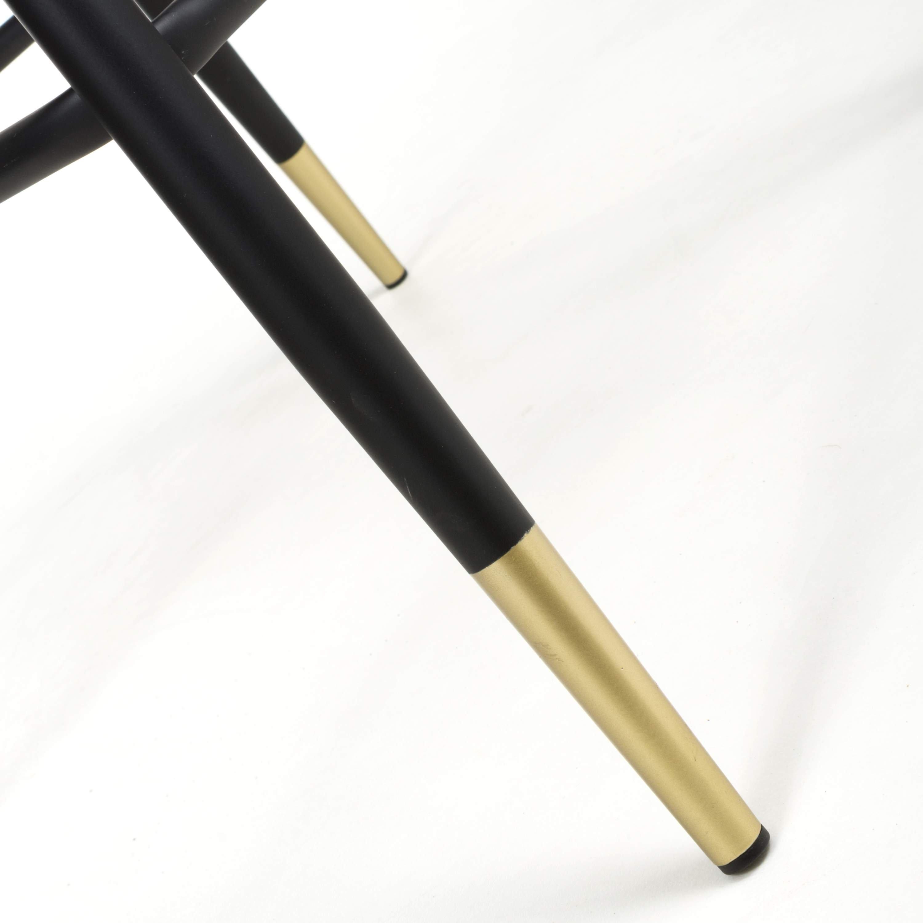 Grey - Shankar - Set of 2 Savanna Brushed Velvet Grey Bar Stools - 7