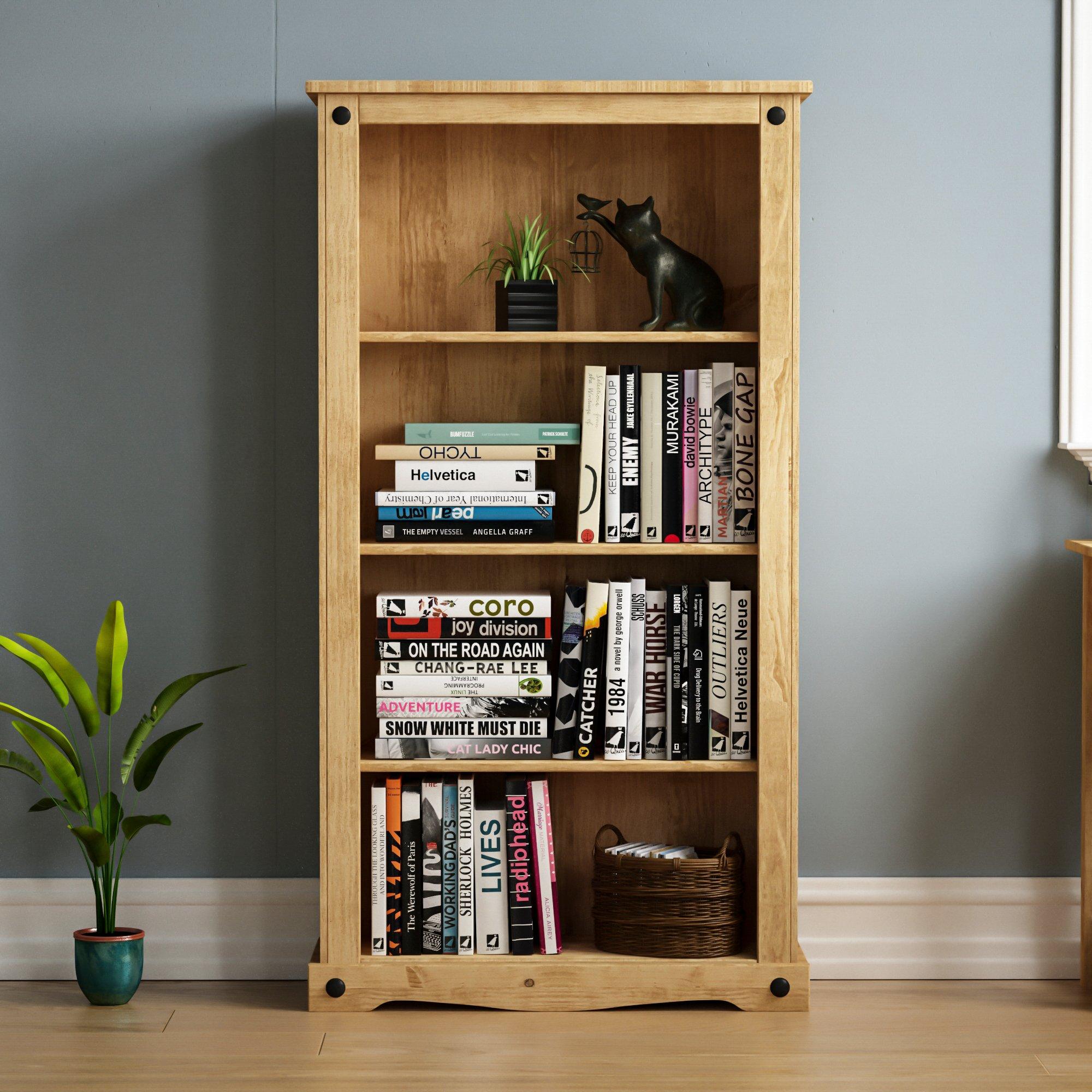 Pine - Lassic - Vida Designs Corona Medium Bookcase - 3