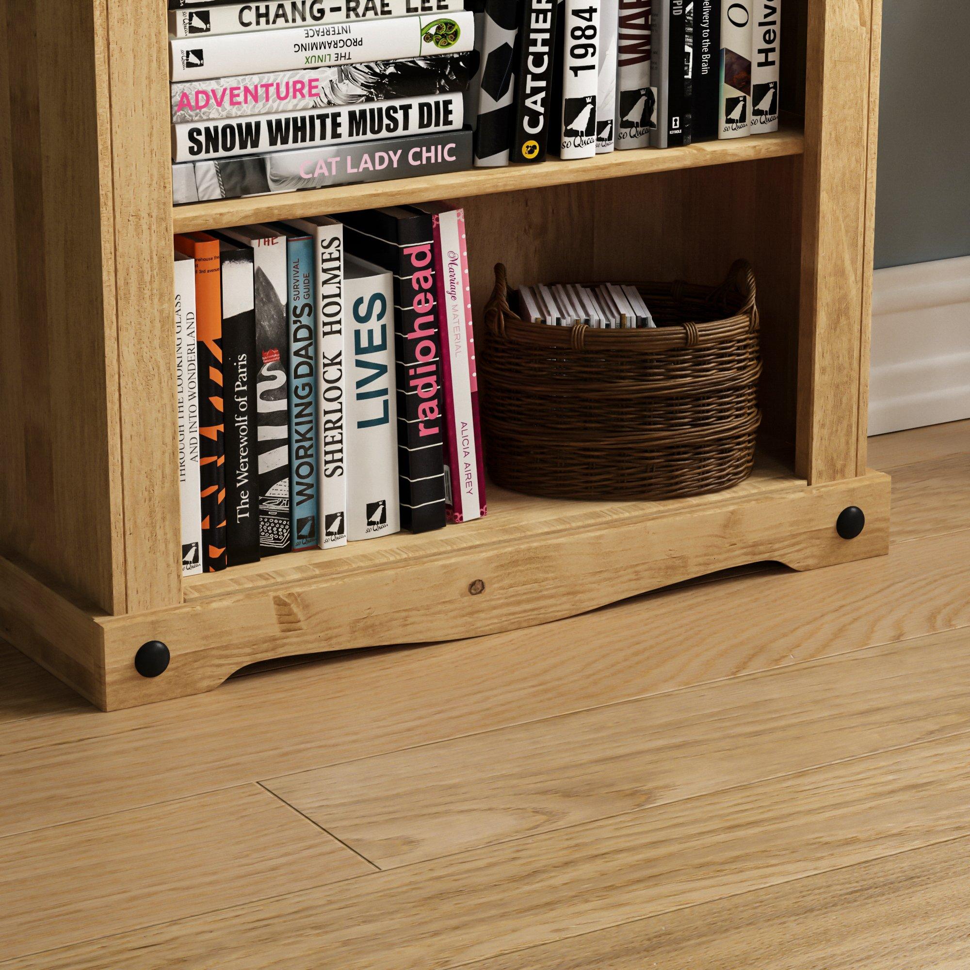 Pine - Lassic - Vida Designs Corona Medium Bookcase - 6