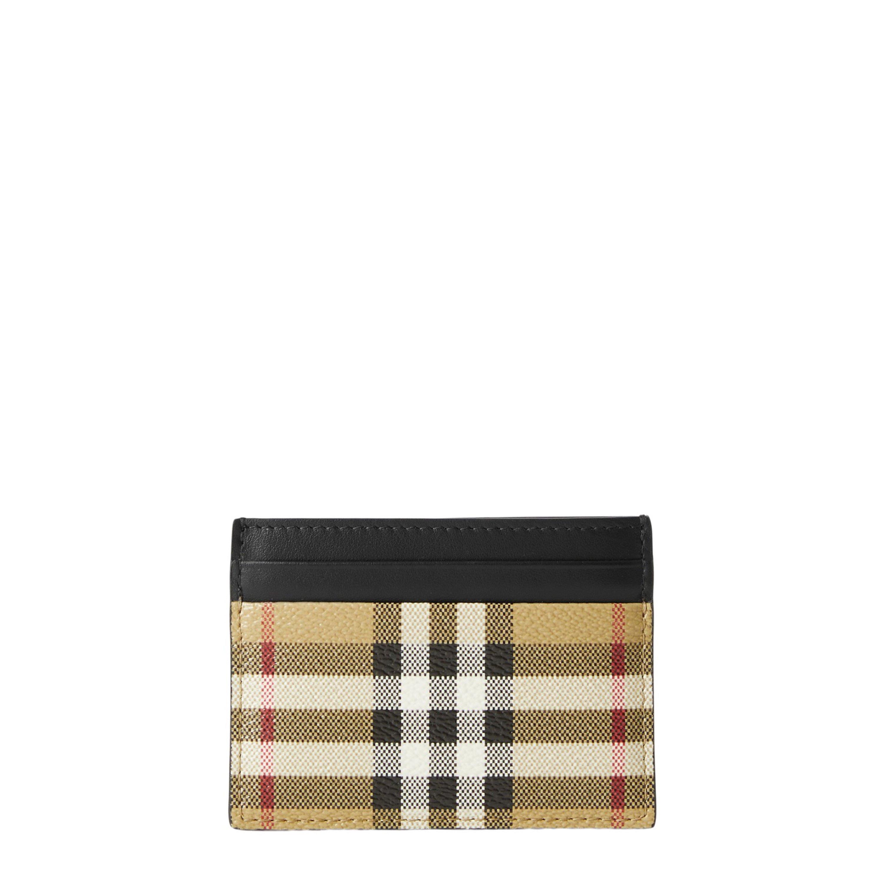 Burberry Men's Sandon Check Card Case - Archive Beige