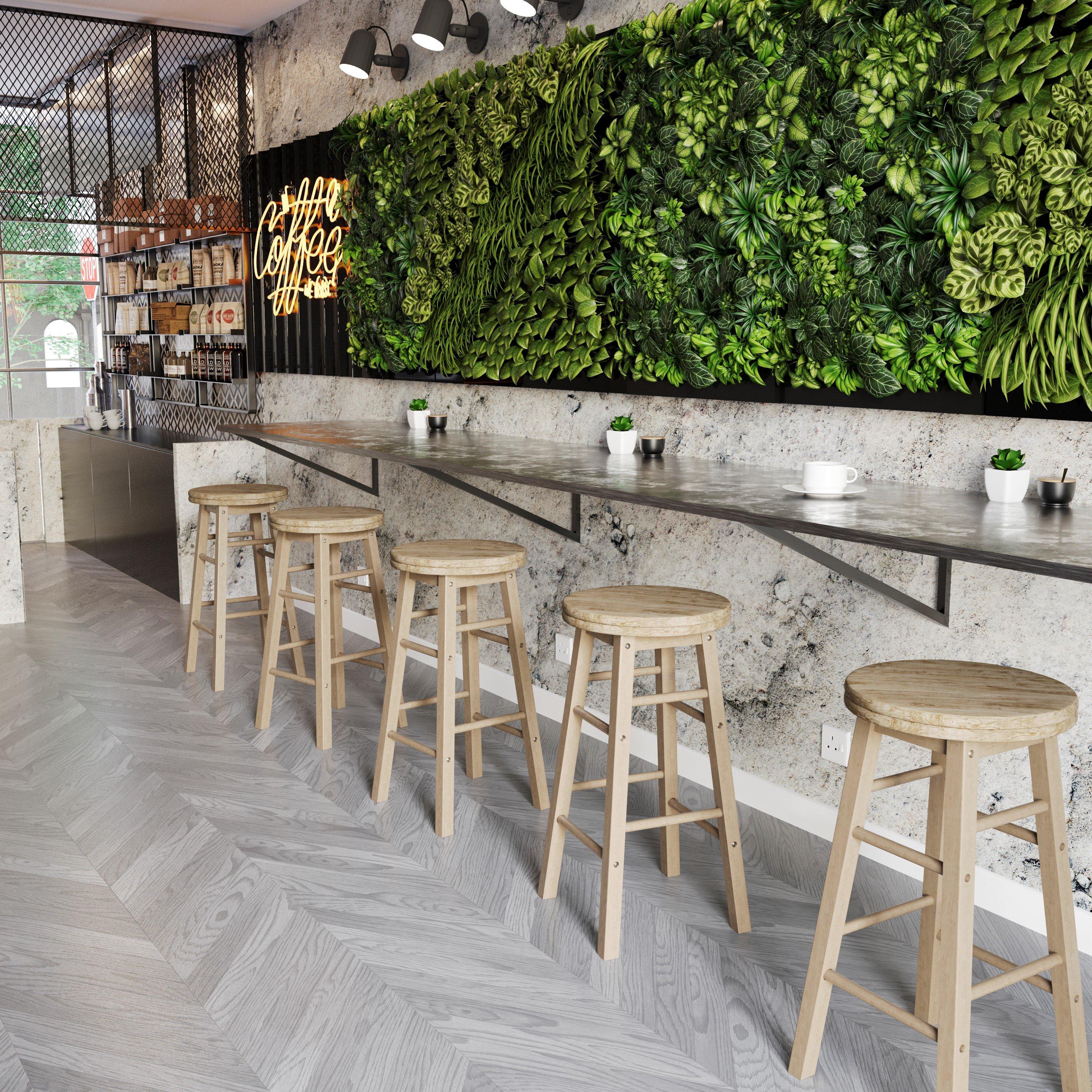 Pine - Lassic - Chef Vida Wooden Revolving Bar Stool - 7