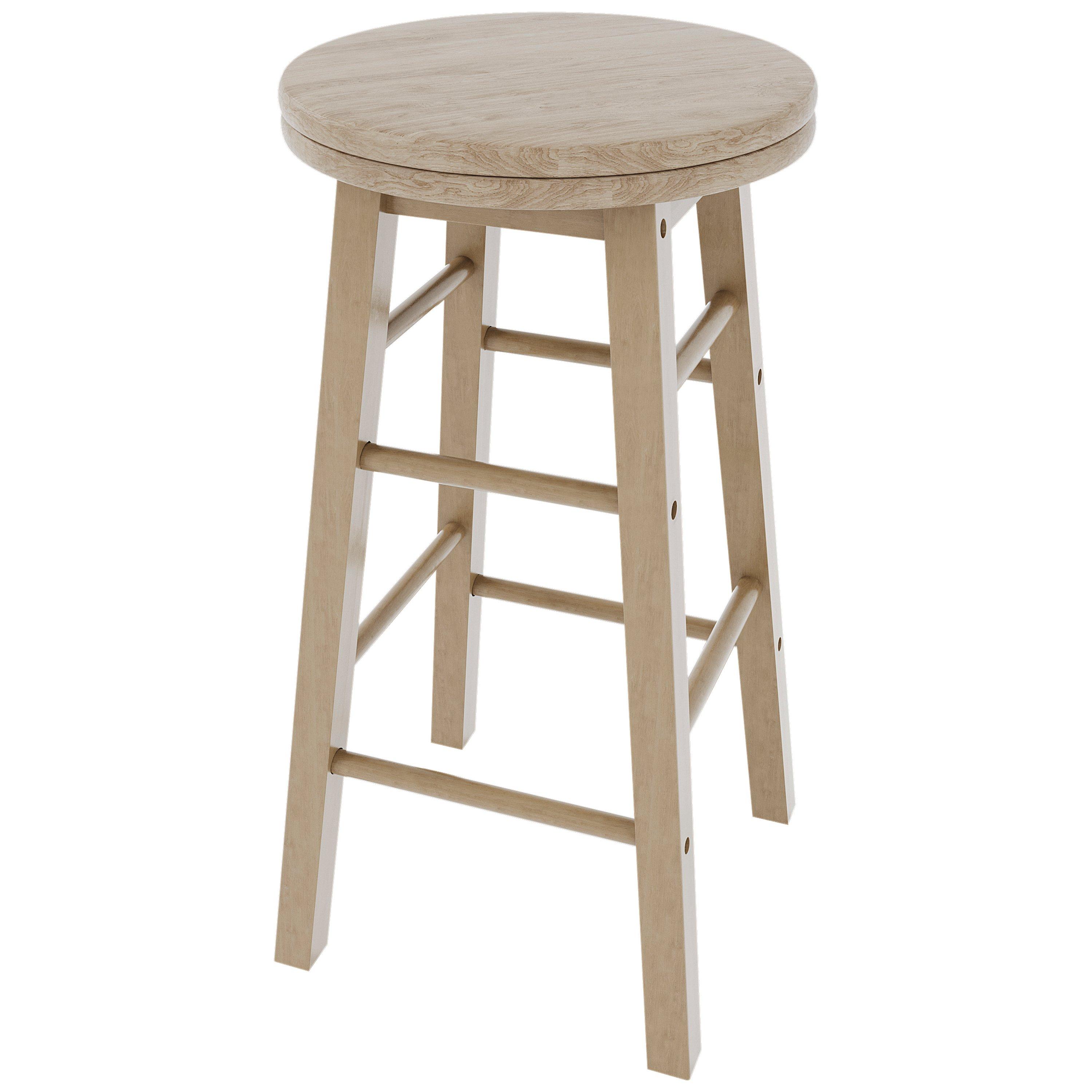 Pine - Lassic - Chef Vida Wooden Revolving Bar Stool - 8