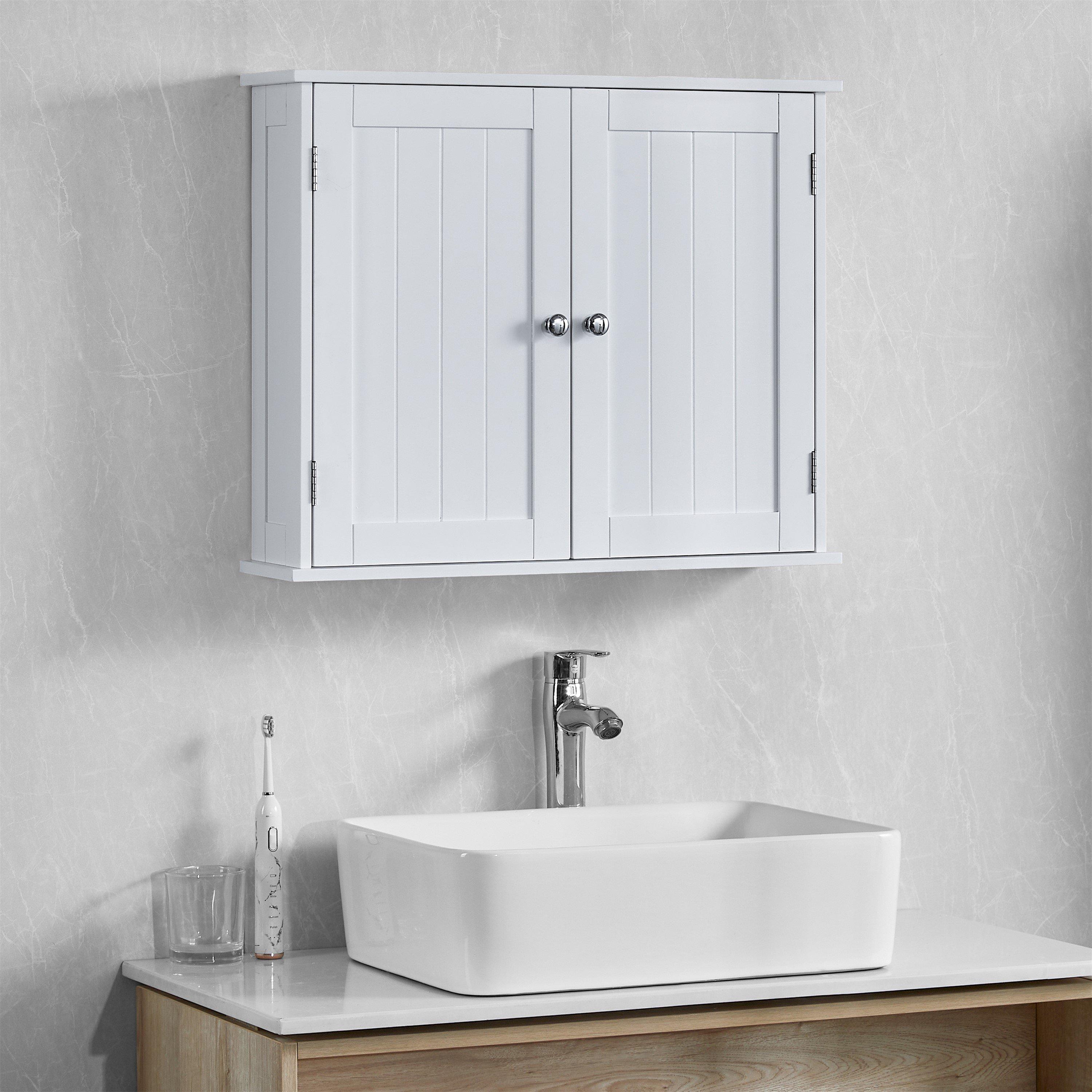 White - Lassic - Bath Vida Priano 2 Door Wall Cabinet - 1