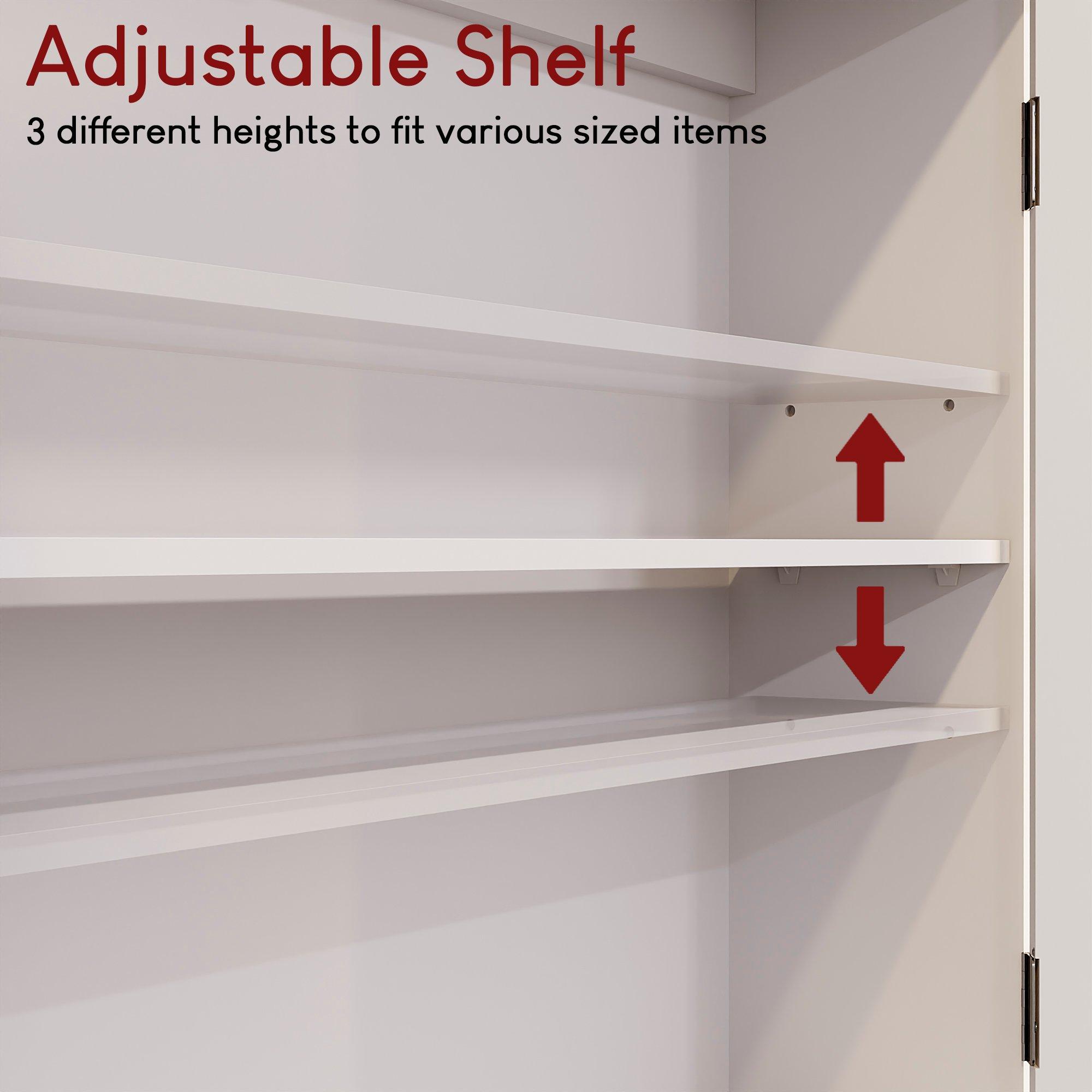 White - Lassic - Bath Vida Priano 2 Door Wall Cabinet - 6