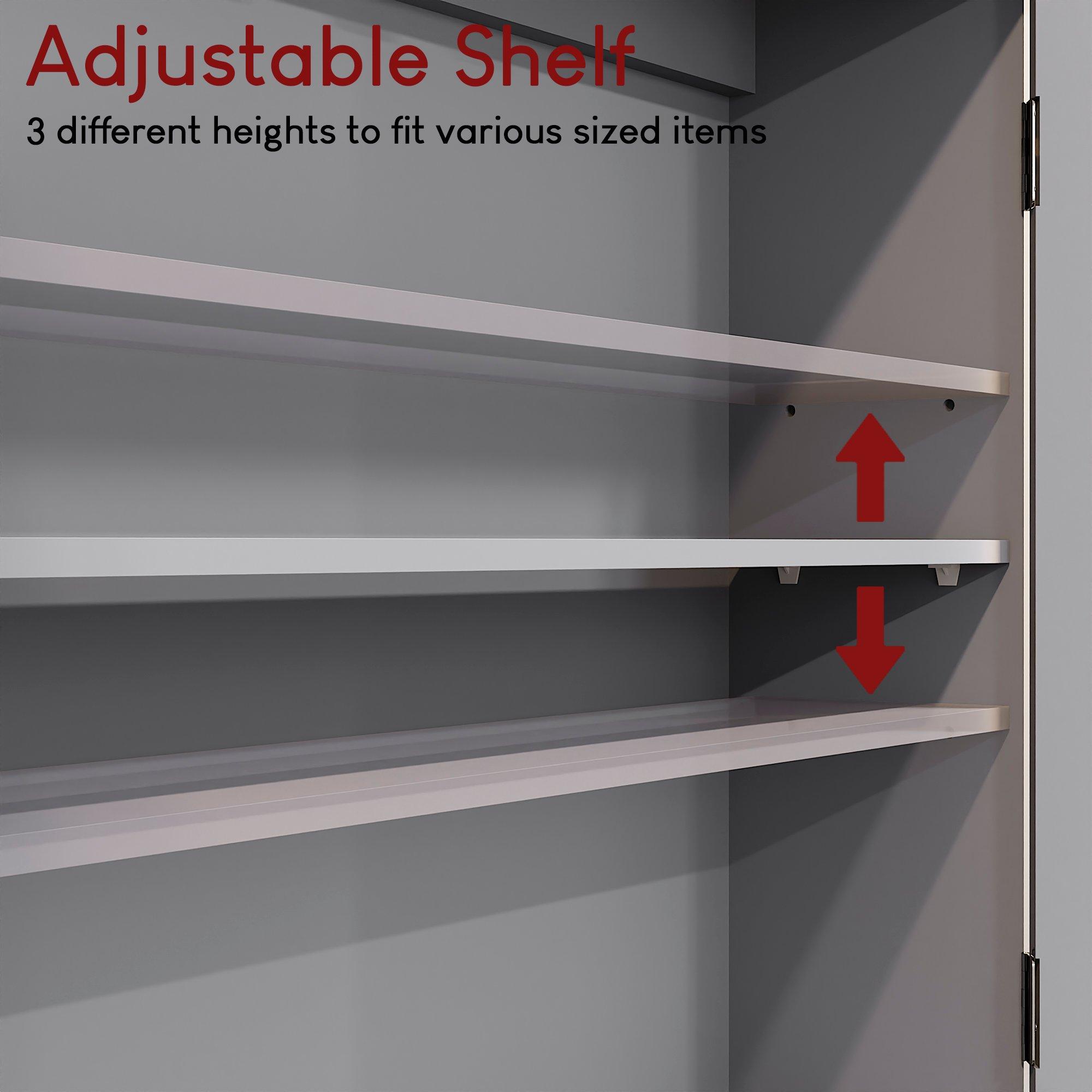 Grey - Lassic - Bath Vida Priano 2 Door Wall Cabinet - 6