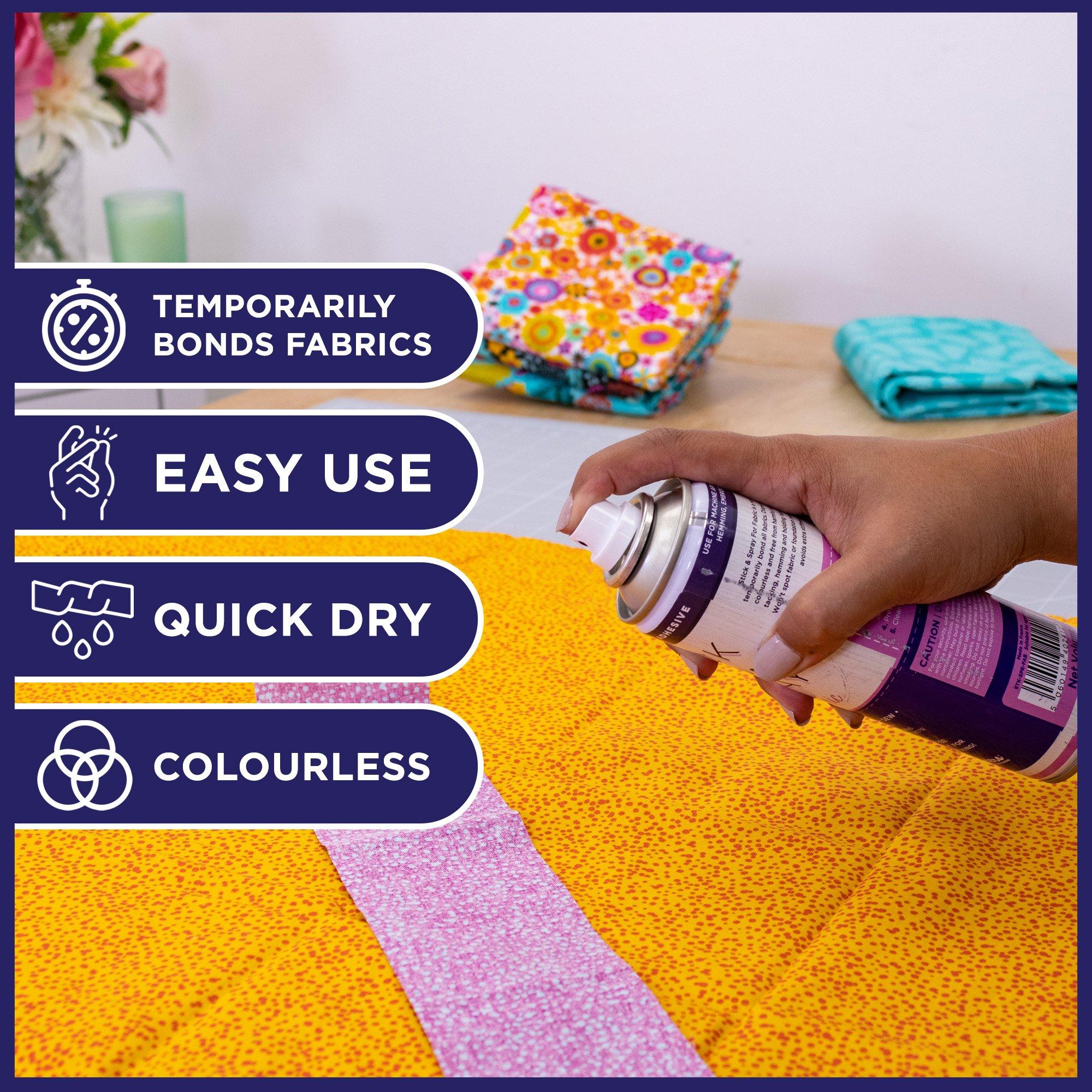 Clear - Crafters Companion - Crafters Companion Fabric Stick Spray and Stay Kit - 2