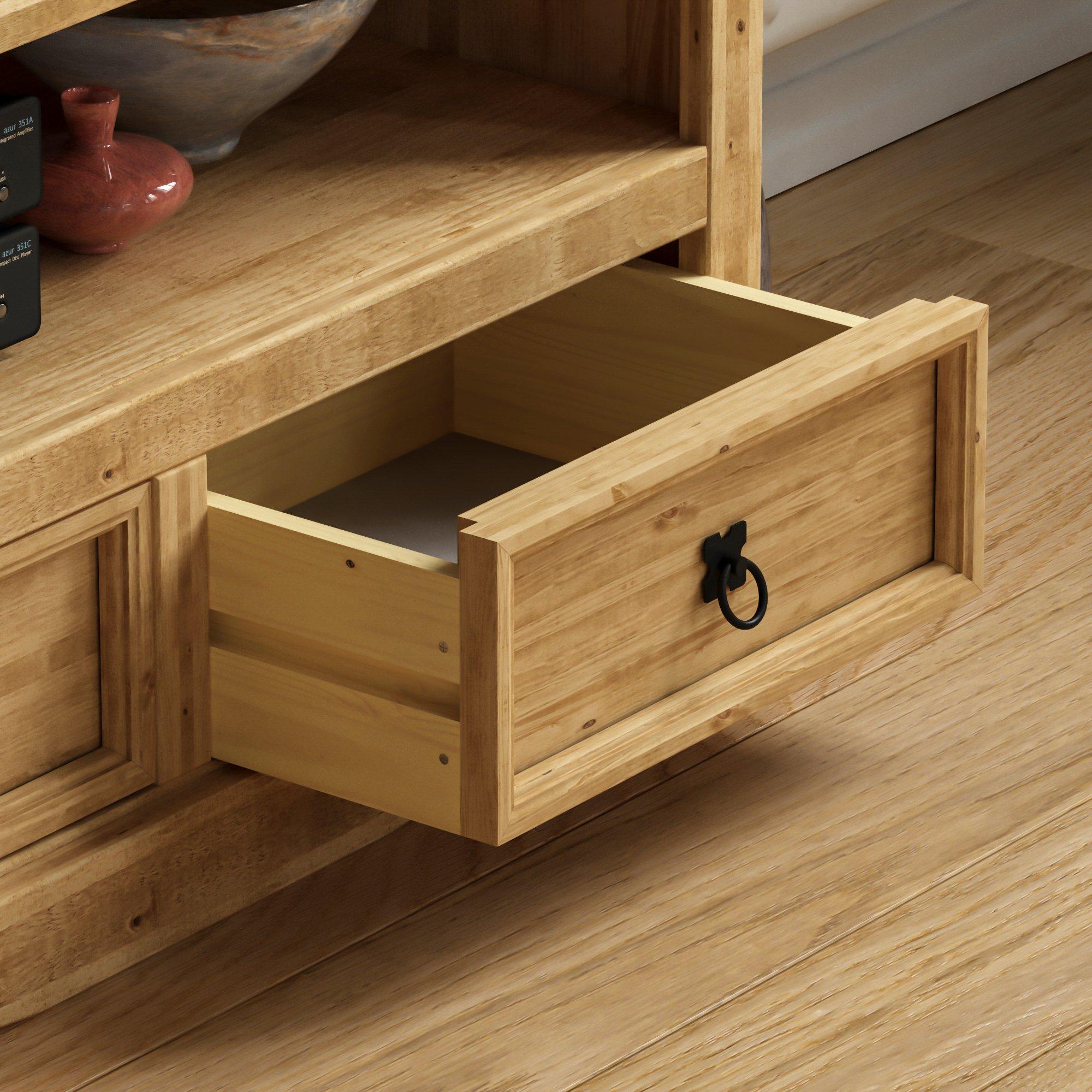 Pine - Lassic - Vida Designs Corona 2 Drawer Flat Screen TV Unit - 6