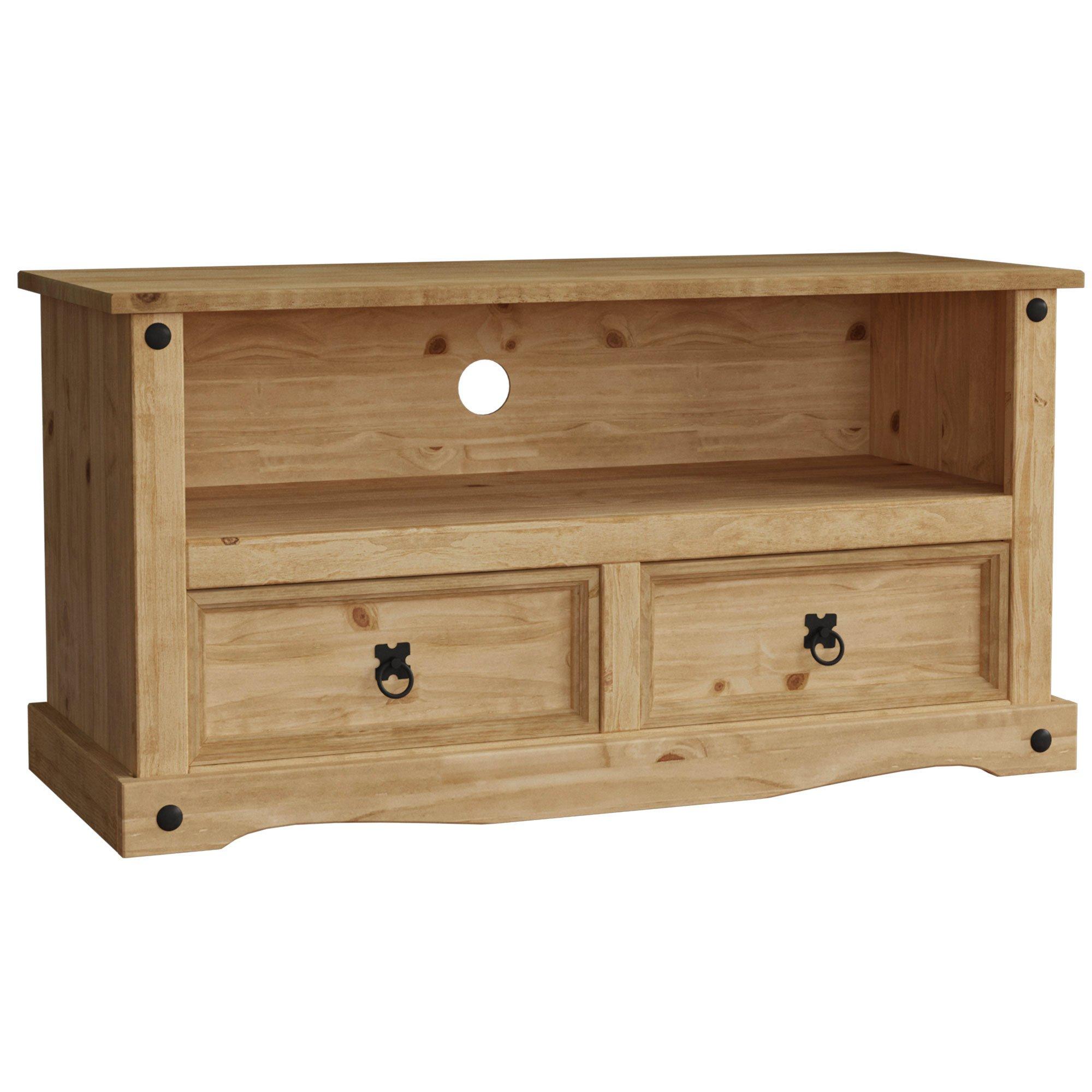 Pine - Lassic - Vida Designs Corona 2 Drawer Flat Screen TV Unit - 7