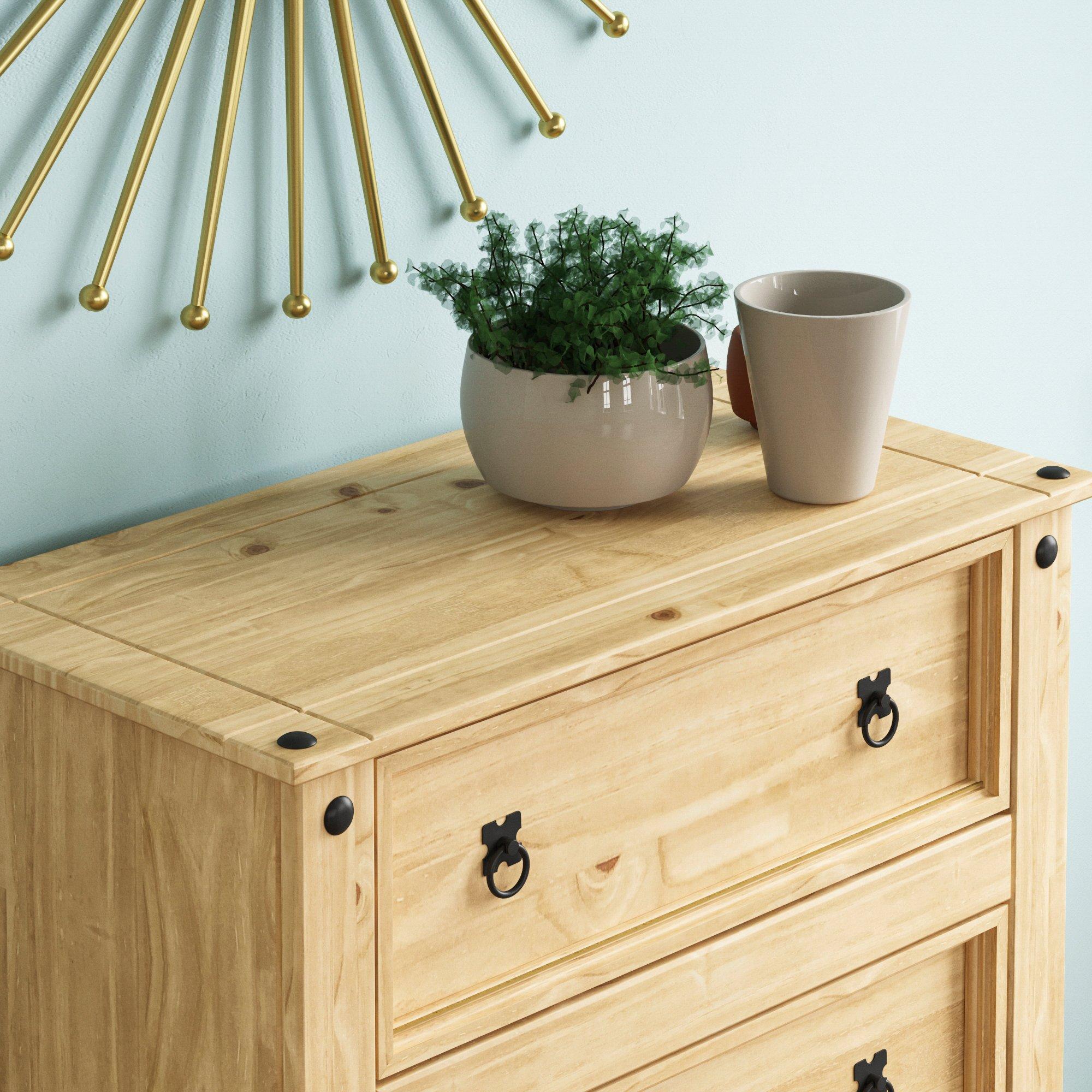 Pine - Lassic - Vida Designs Corona 4 Drawer Chest - 3