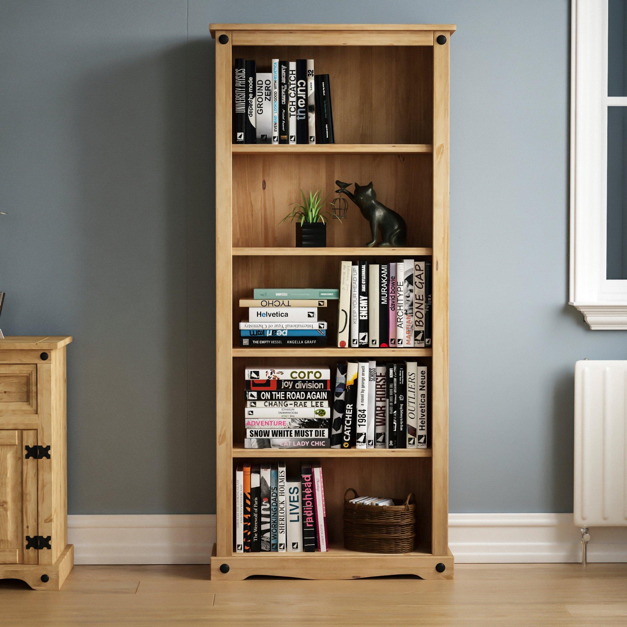 Pine - Lassic - Vida Designs Corona Large Bookcase - 3