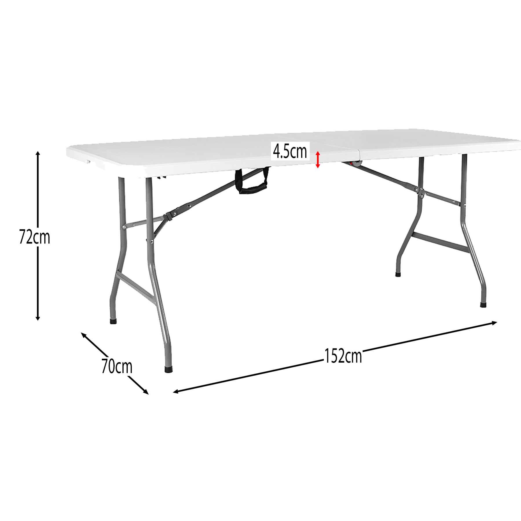 White - Lassic - Home Vida Folding Table 5ft - 2
