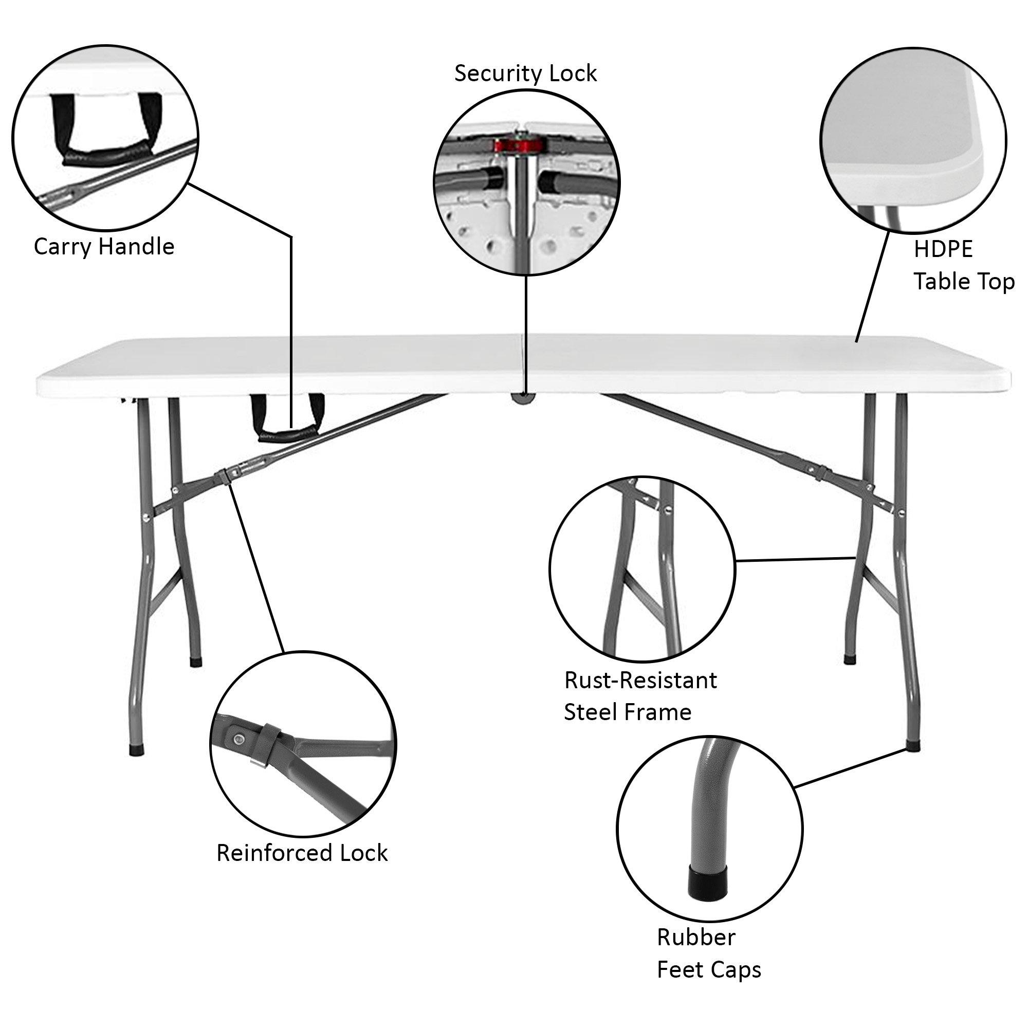 W - Lassic - Home Vida Folding Table 6ft - 9