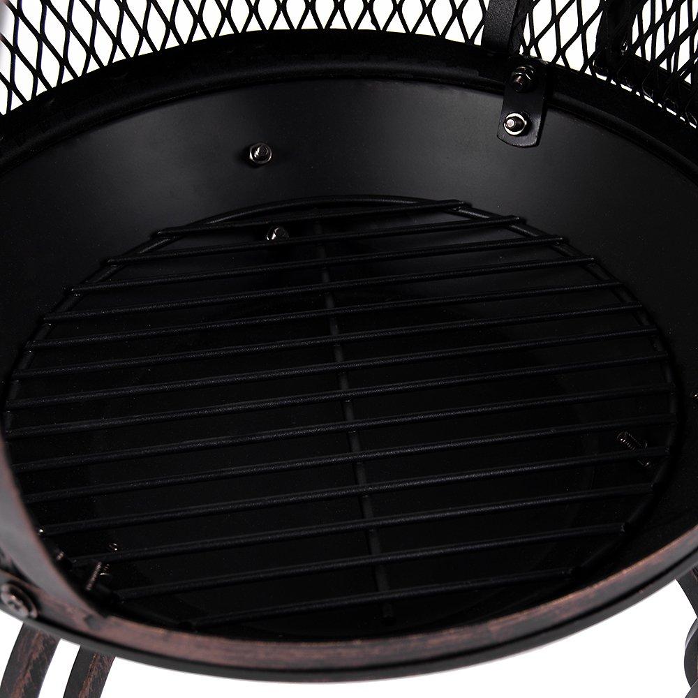 Black & Gold - Lassic - Fire Vida Black and Gold Steel Chimnea - 2