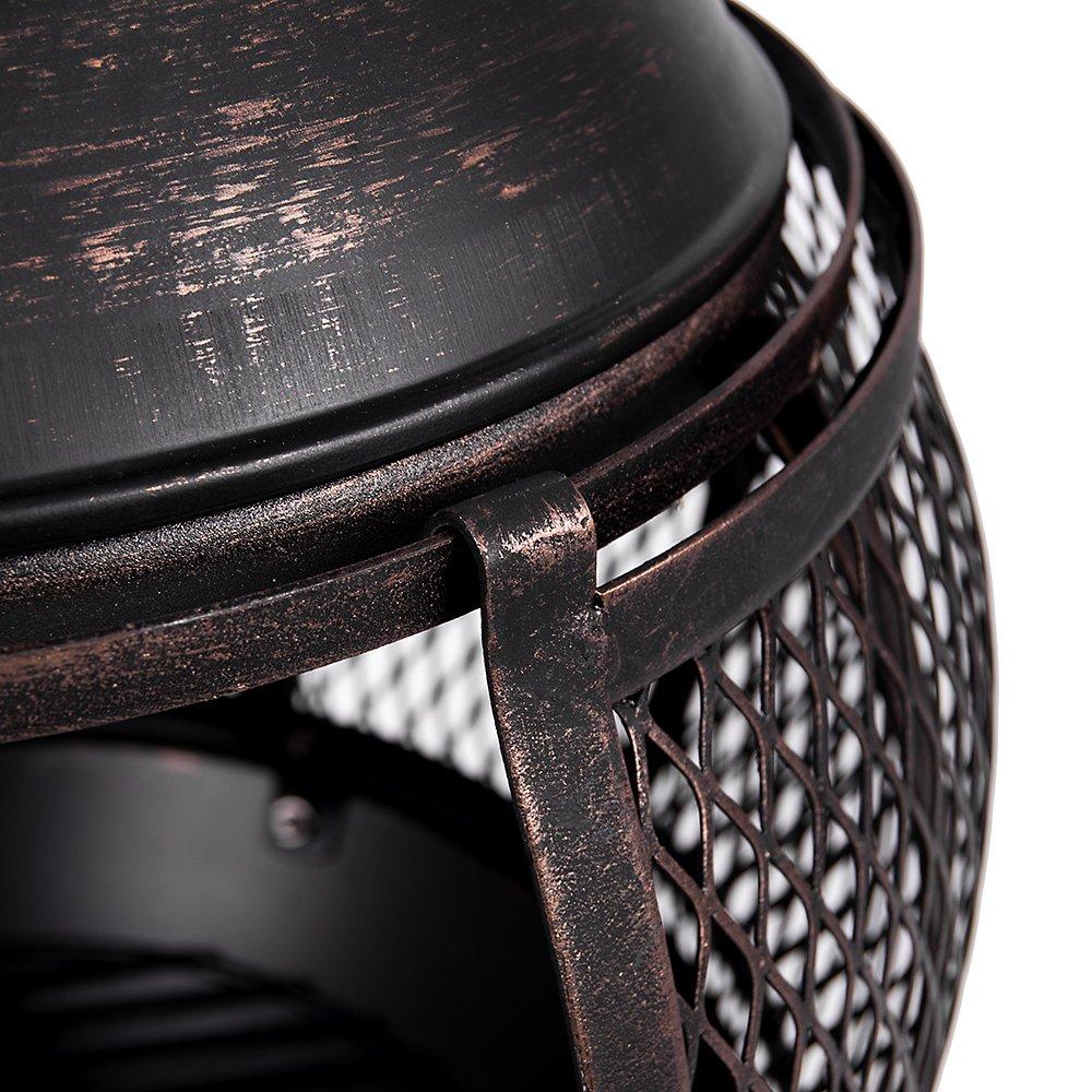 Black & Gold - Lassic - Fire Vida Black and Gold Steel Chimnea - 3